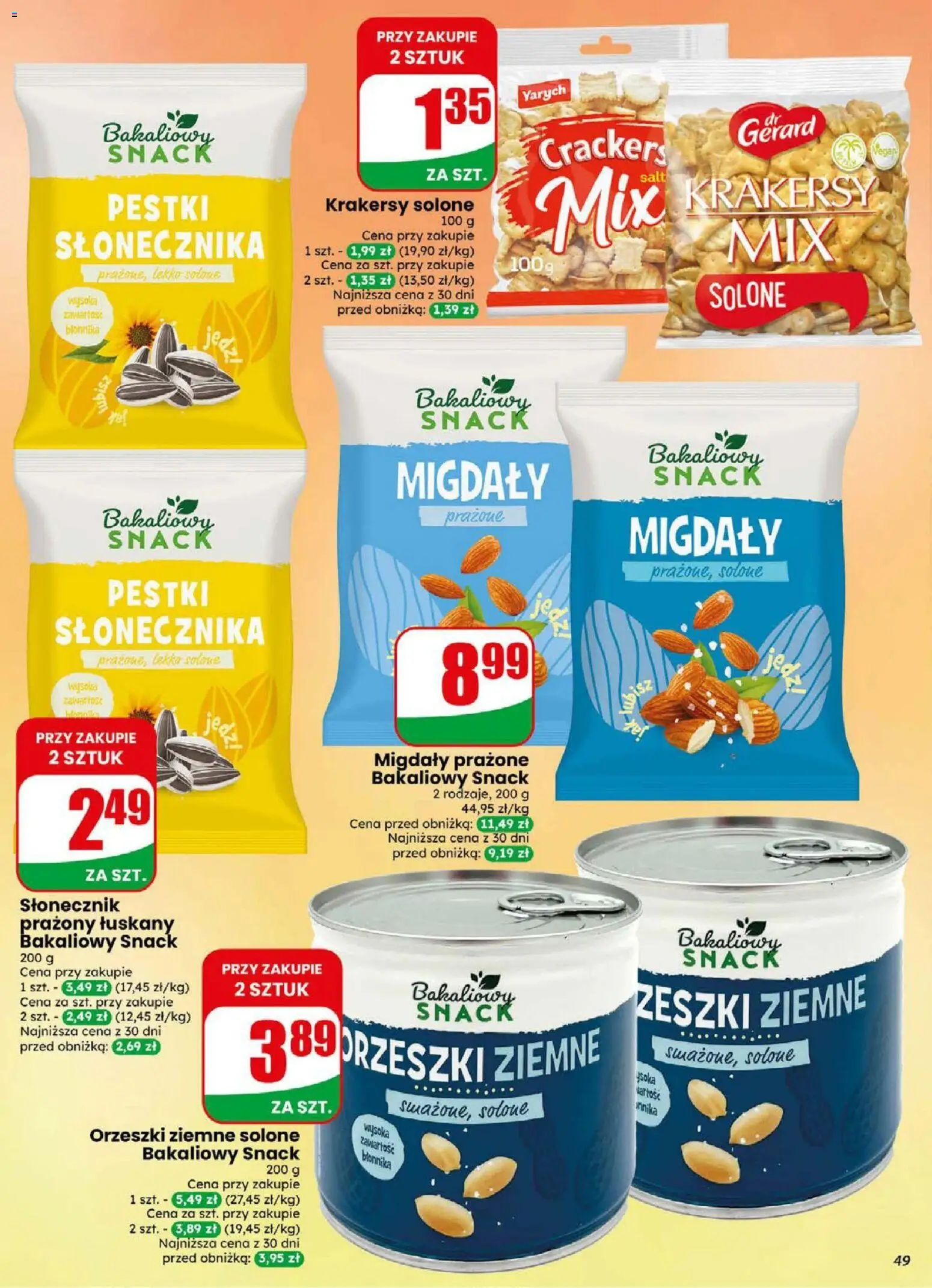 Dino gazetka od 02.09.2026 | Strona: 49 | Produkty: Słonecznik, Krakersy, Orzeszki ziemne, Orzeszki