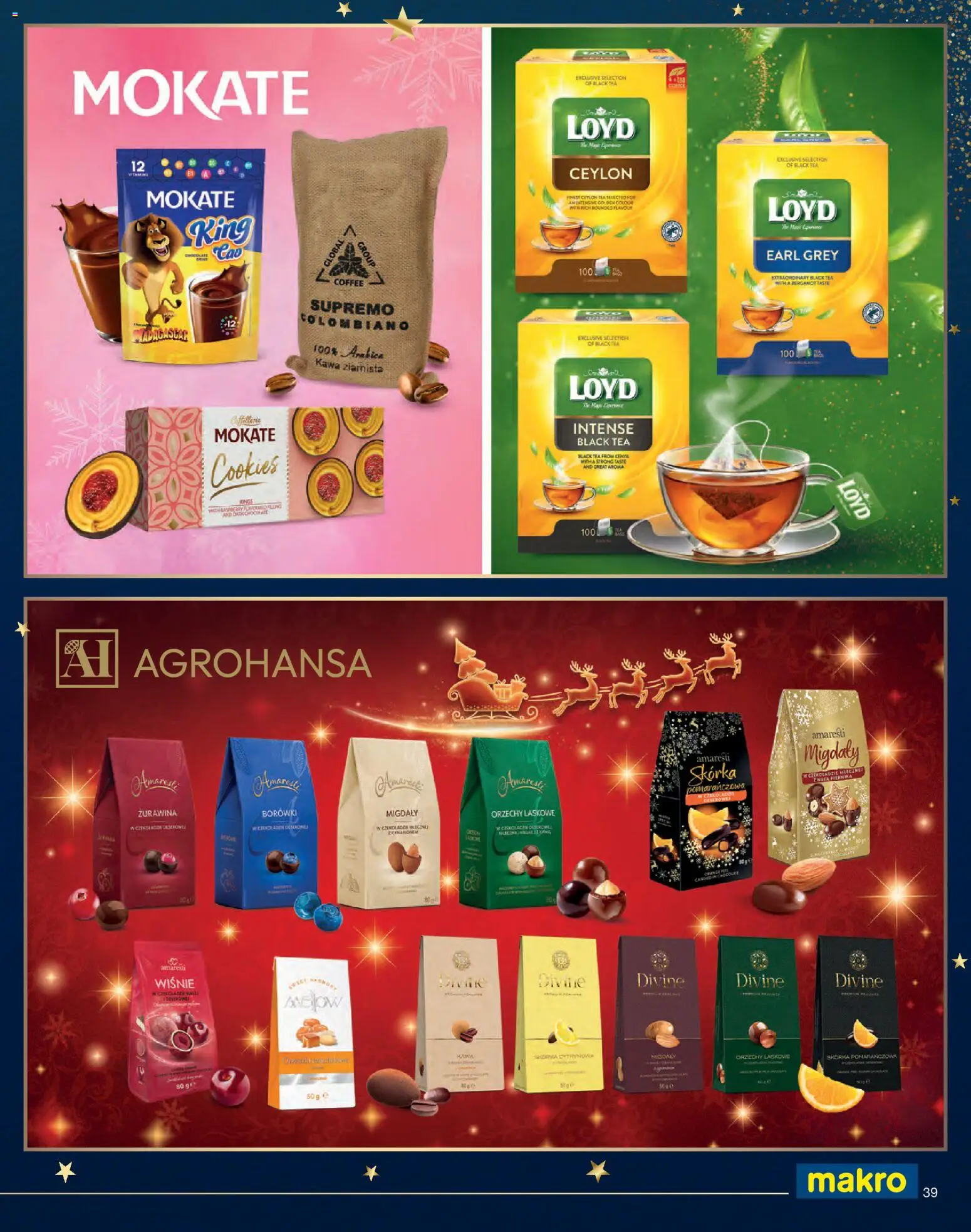 Makro gazetka - Świat prezentów od 01.11.2026 | Strona: 39 | Produkty: Earl Grey, Żurawina, Orzechy laskowe, Kawa