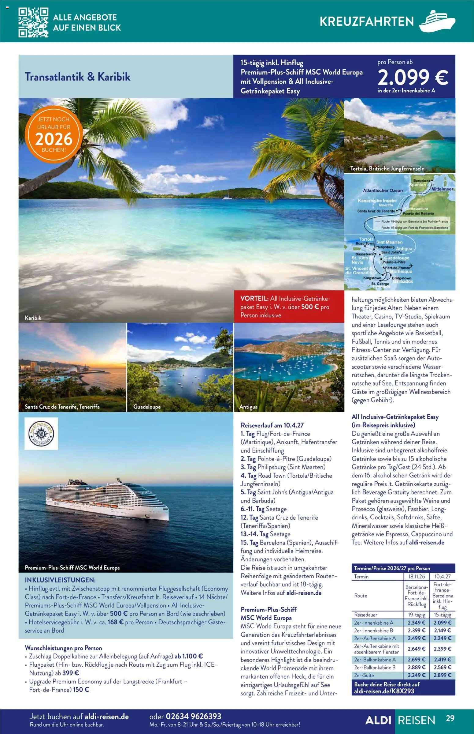 Aldi Reisen Reisemagazin – gültig ab 01.08.2026 | Seite: 29