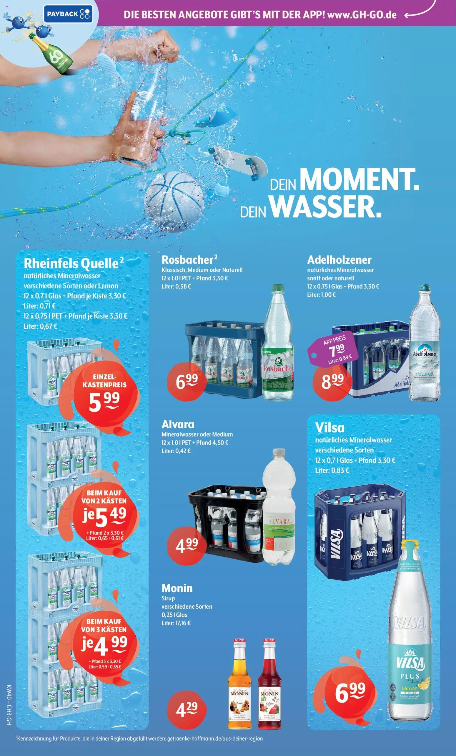 Trink und Spare Prospekt – gültig ab 28.09.2026 | Seite: 2 | Produkte: Adelholzener, Sirup, Mineralwasser, Rheinfels quelle