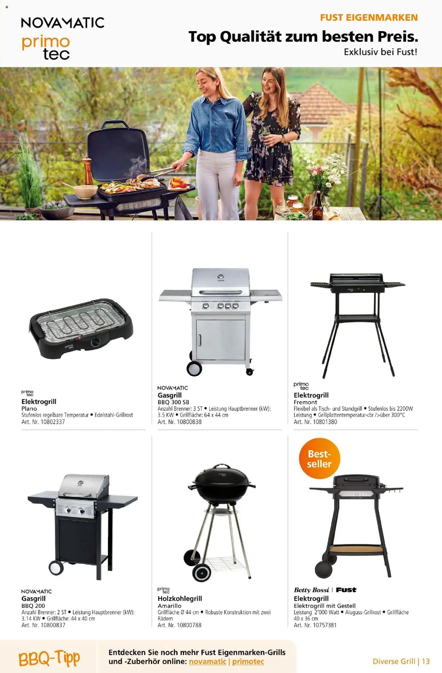Fust aktionen Grill – gültig ab 26.05.2026 | Seite: 13 | Produkte: Tisch, Top, Grill