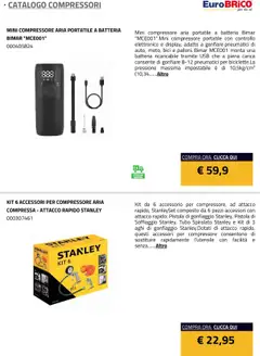 Anteprima del volantino Eurobrico Compressori catalogo valido a partire dal 23.07.2025 | Pagina: 15 | Prodotti: Compressore, Tubo, USB, Batteria