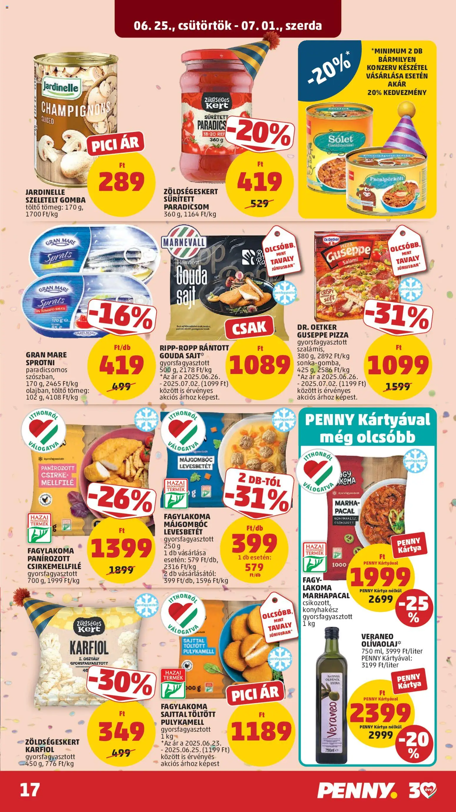 PENNY akciós ujság - amely érvényes a következő dátumtól: 25.06.2026 | Oldal: 17