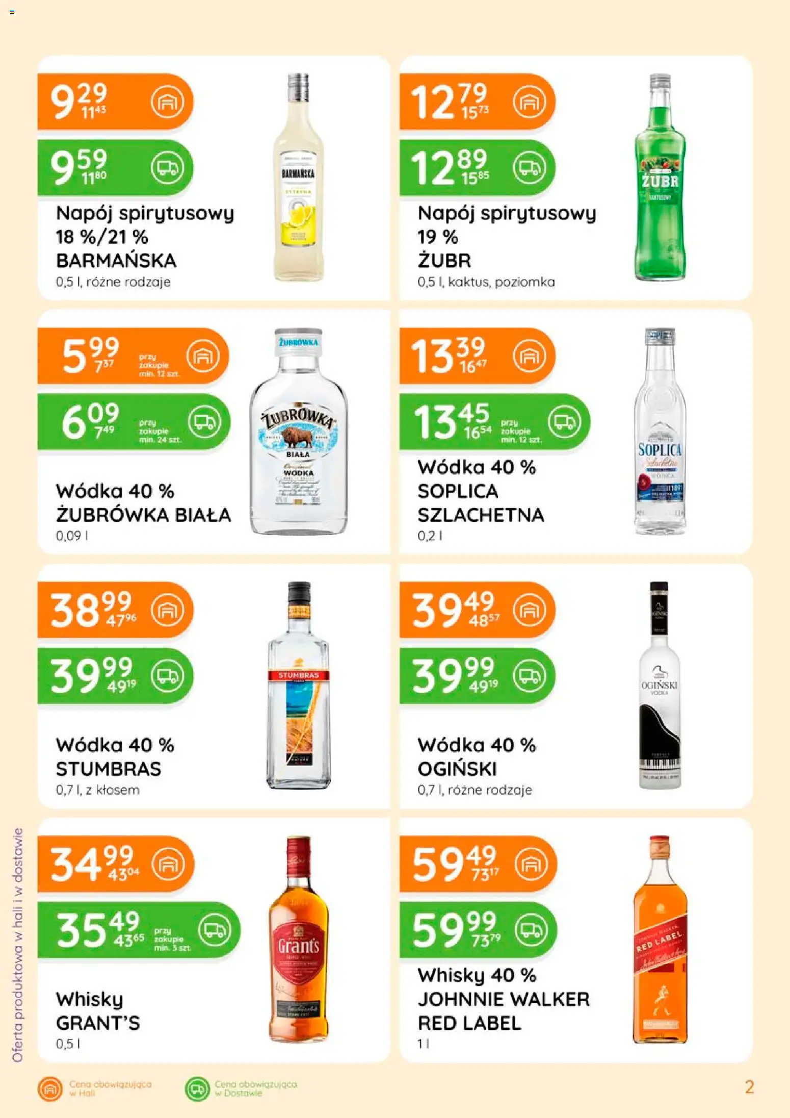 Eurocash gazetka - Ofensywa Alkoholowa od 01.08.2026 | Strona: 2 | Produkty: Ogiński, Grant's, Red label, Wódka