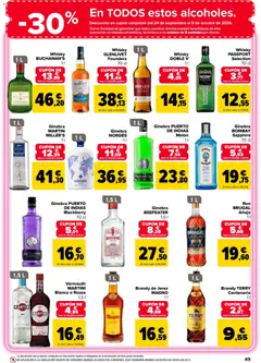 Vista previa Carrefour folleto válido desde el 10/09/2026 | Página: 53 | Productos: Ginebra Beefeater, Bombay Sapphire, Martini, Martini Bianco