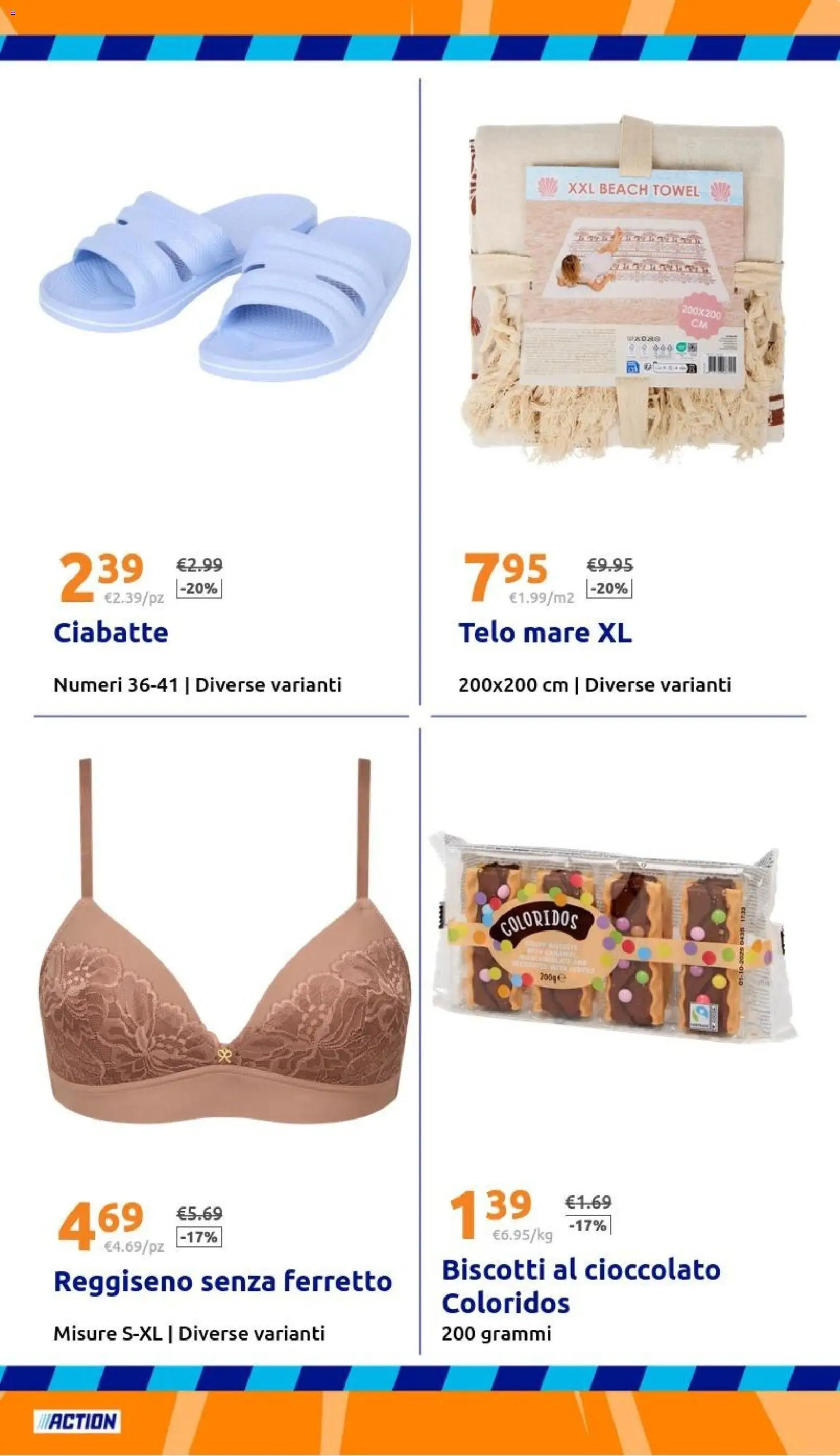 Volantino Action del 20.05.2026 | Pagina: 19 | Prodotti: Cioccolato, Biscotti, Reggiseno, Ciabatte
