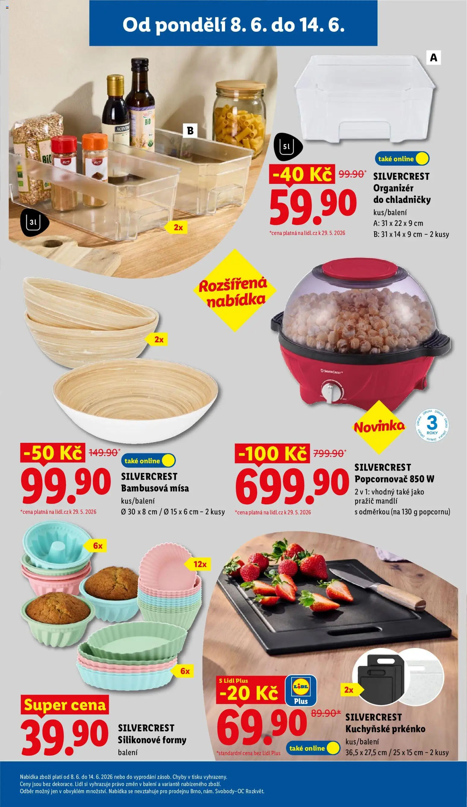 Lidl leták od 08.06.2026 | Strana: 49 | Produkty: Organizér, Popcorn, Prkénko