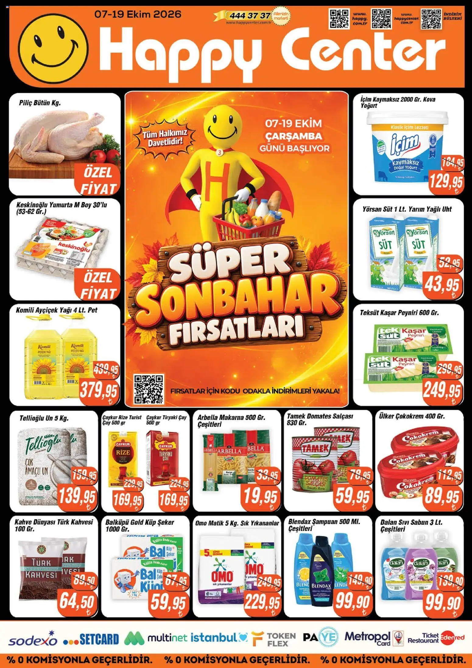Happy Center Katalog - 07 Ekim 2026 tarihinden itibaren geçerlidir | Sayfa: 1 | Ürünler: Şampuan, Kahve, Çay, Piliç