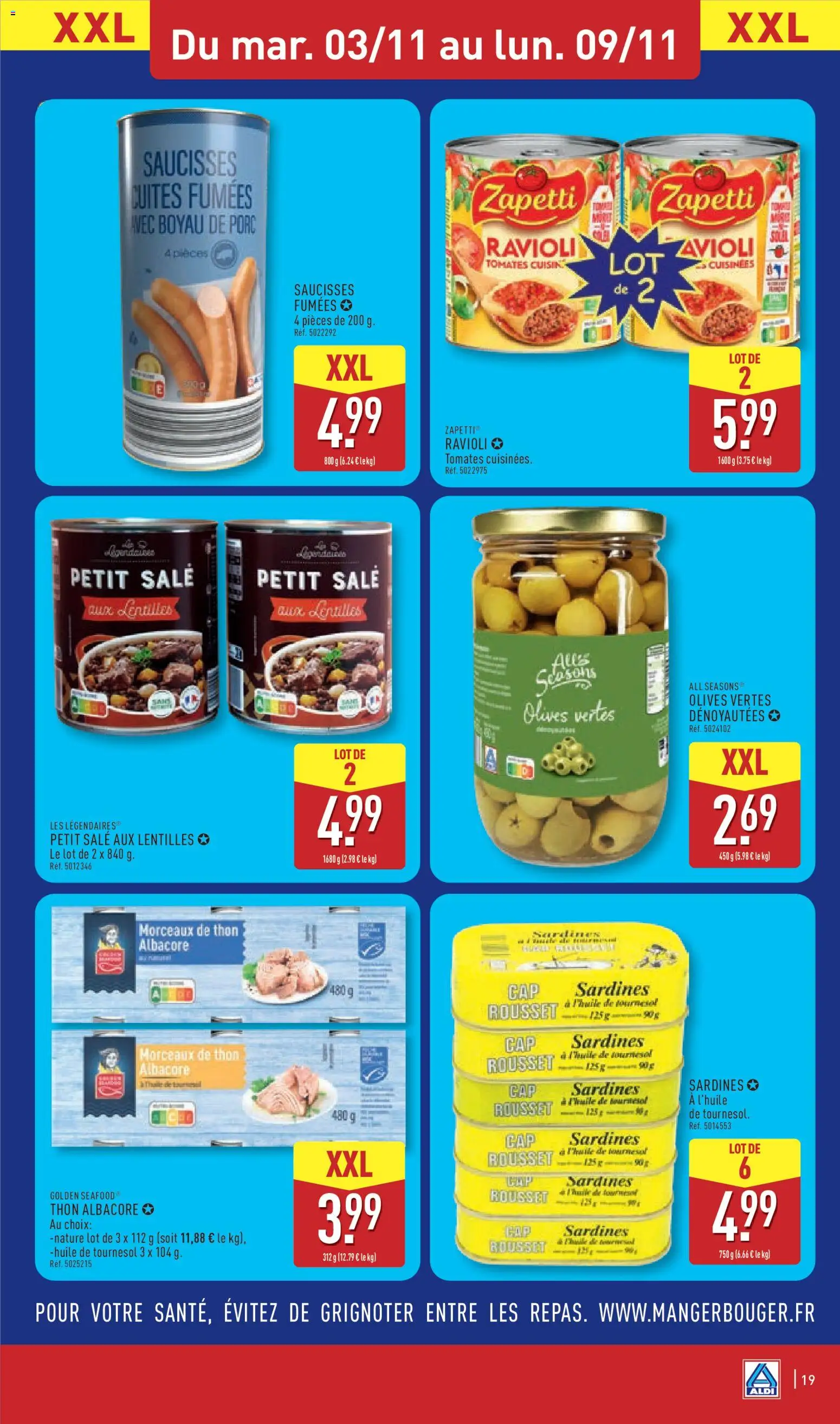 {H1} | Page: 23 | Produits: Lentilles, Huile de tournesol, Tomates, Ravioli