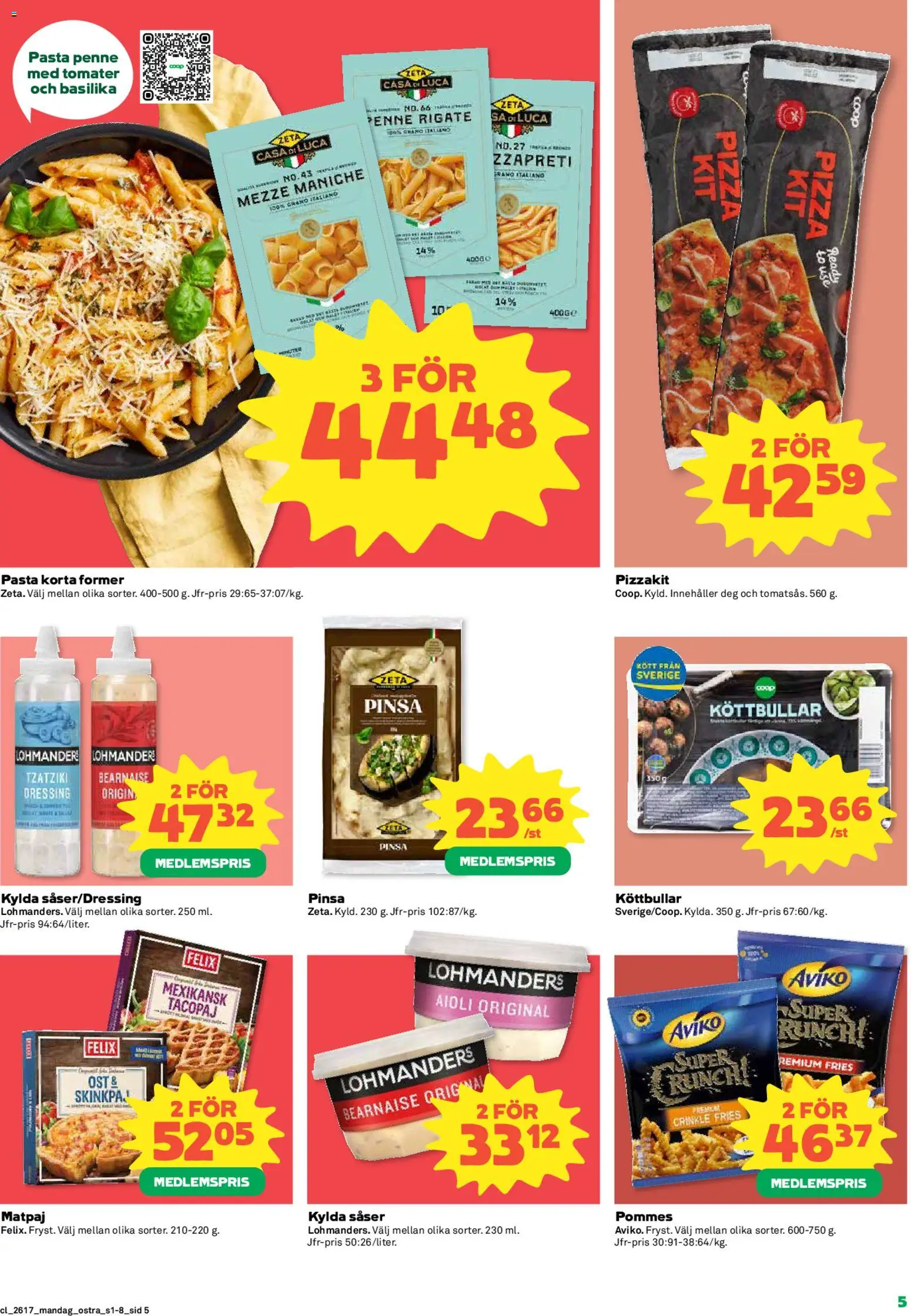 Coop reklamblad aktuell från 20.04.2026 | Sida: 5 | Produkter: Pizza, Tomater, Pizzakit, Basilika