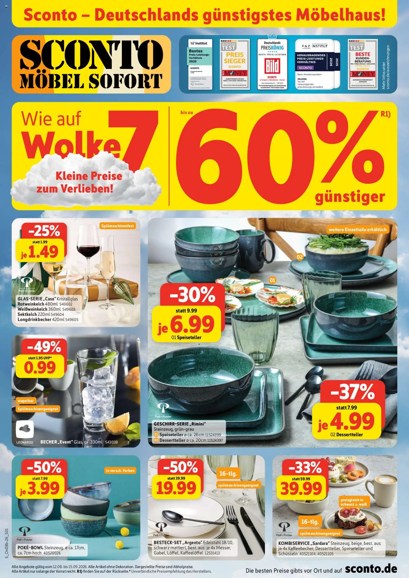 Sconto Spezialprospekt – gültig ab 12.08.2026 | Seite: 1