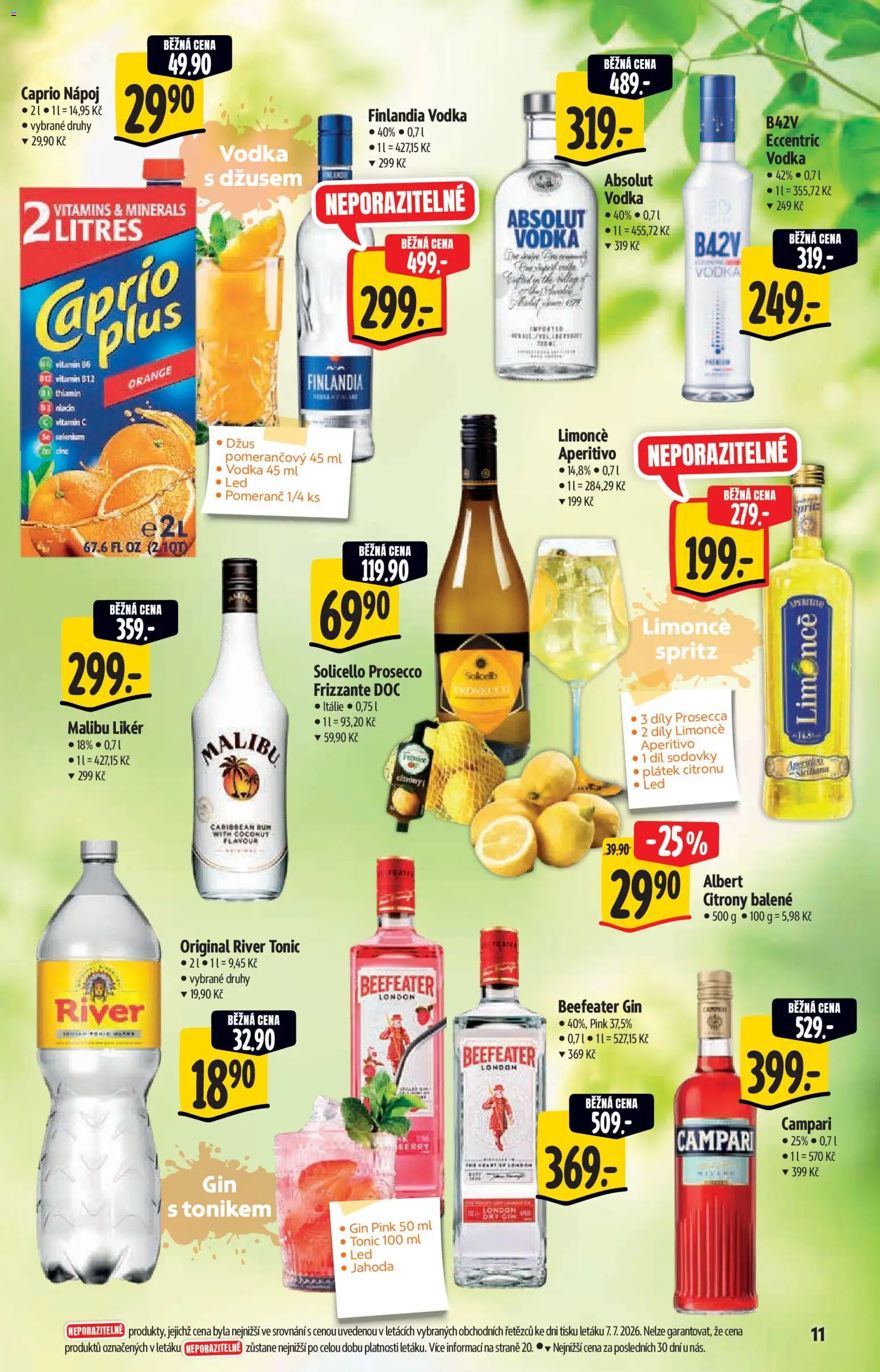 Albert katalog - Hypermarket od 15.07.2026 | Strana: 11 | Produkty: Prosecco, Vodka, Likér Malibu, Prosecco Frizzante