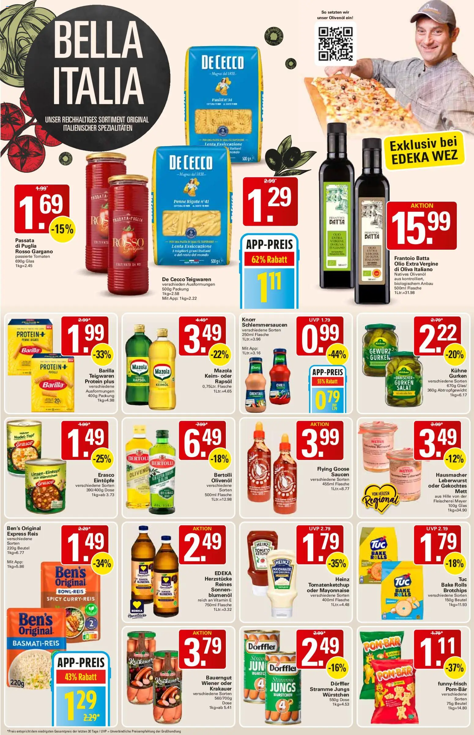 WEZ Prospekt – gültig ab 20.07.2026 | Seite: 10 | Produkte: Barilla, Olivenol, Chili, Salat