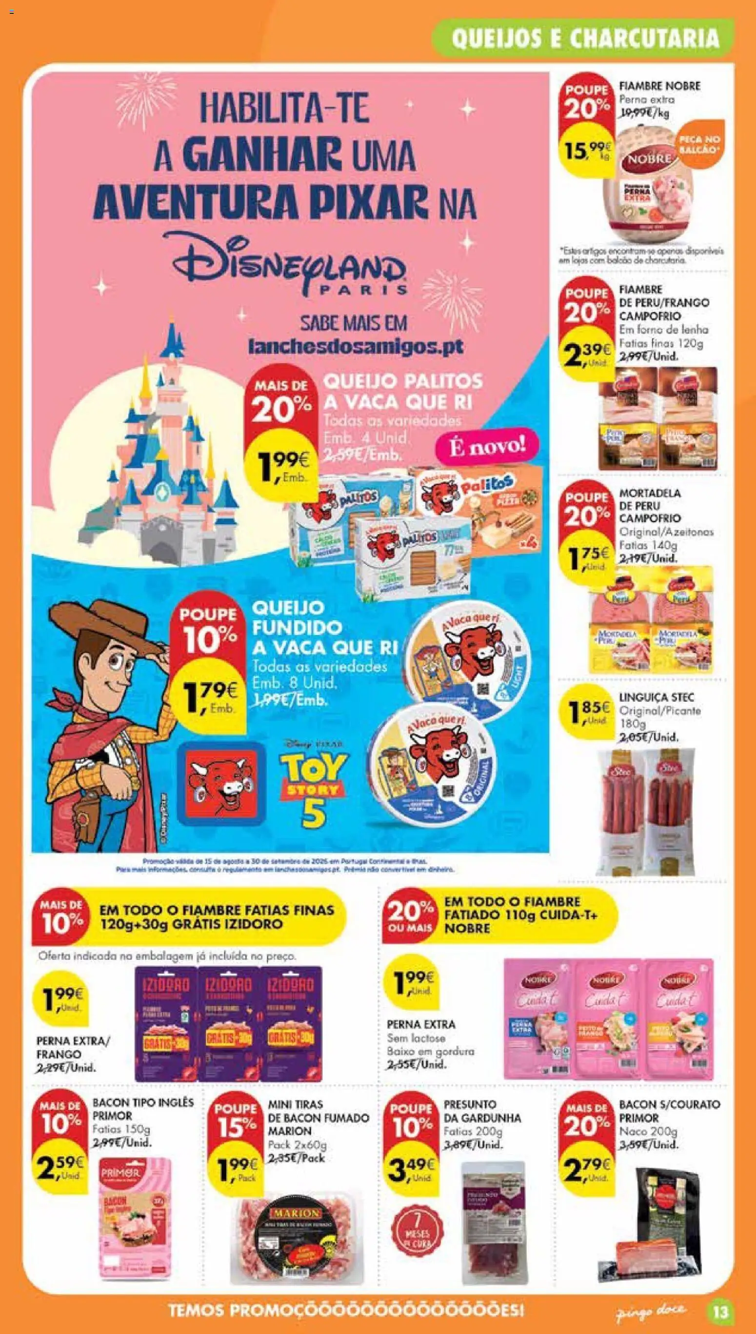 Pingo Doce Poupe Esta Semana Madeira │ válido de 25/08/2026 | Página: 13 | Produtos: Bacon, Frango, Peru, Linguiça