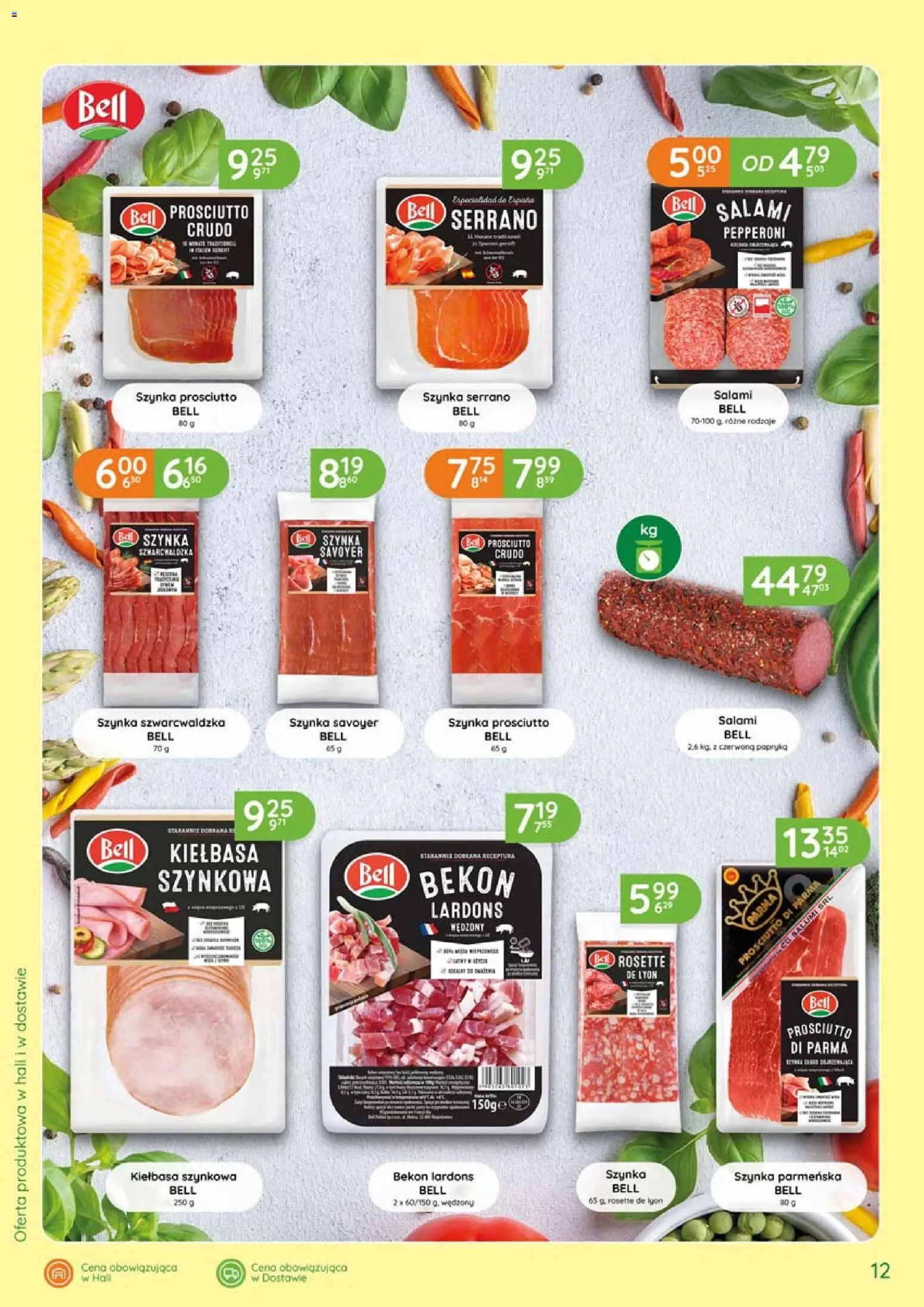 Eurocash gazetka - Katalog Wędlin od 02.07.2026 | Strona: 12 | Produkty: Bell, Szynka, Prosciutto, Szynka szwarcwaldzka