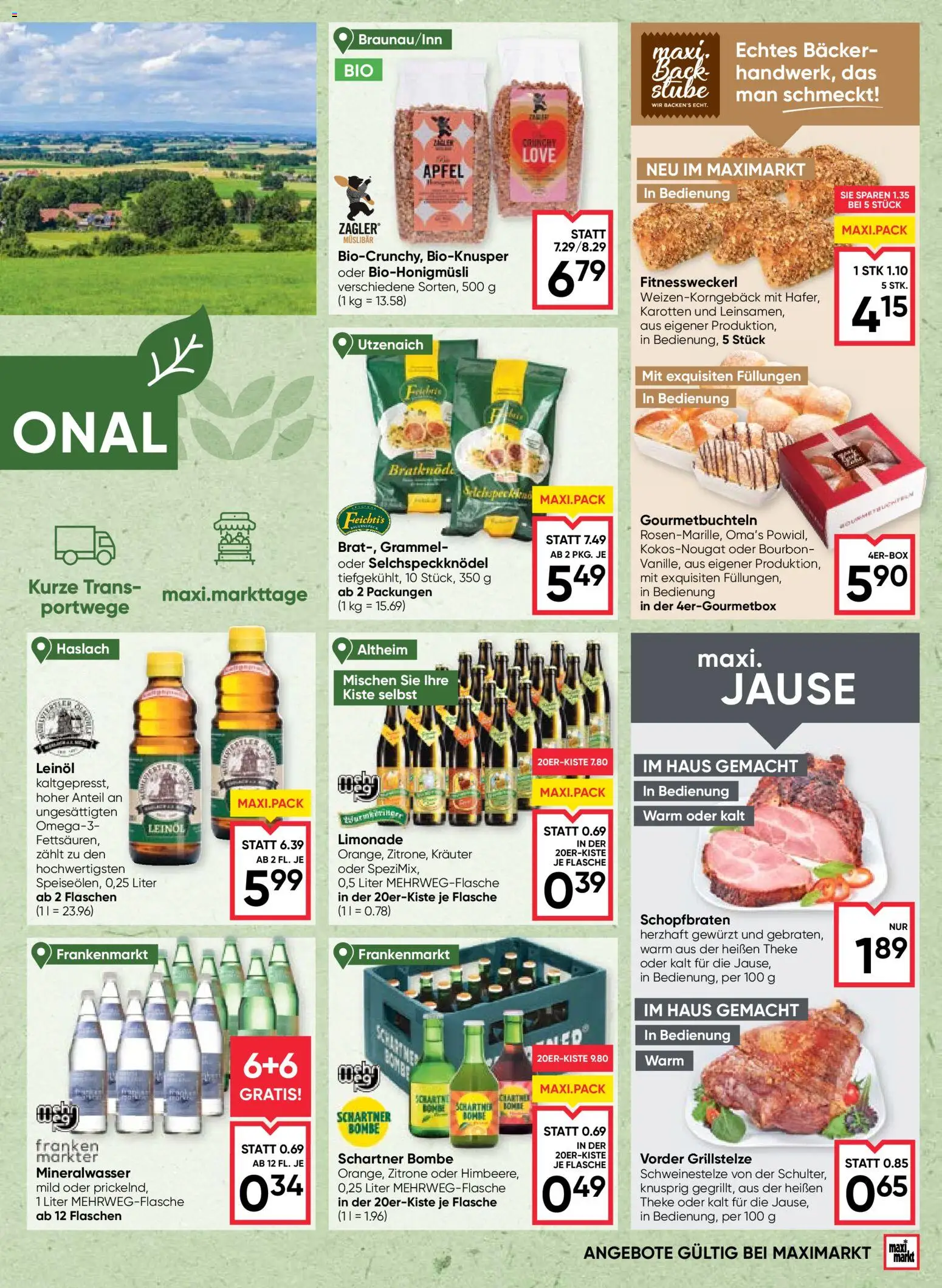 Maximarkt Flugblatt gültig ab 16.07.2026 | Seite: 5 | Produkte: Zitrone, Mineralwasser, Äpfel, Bourbon