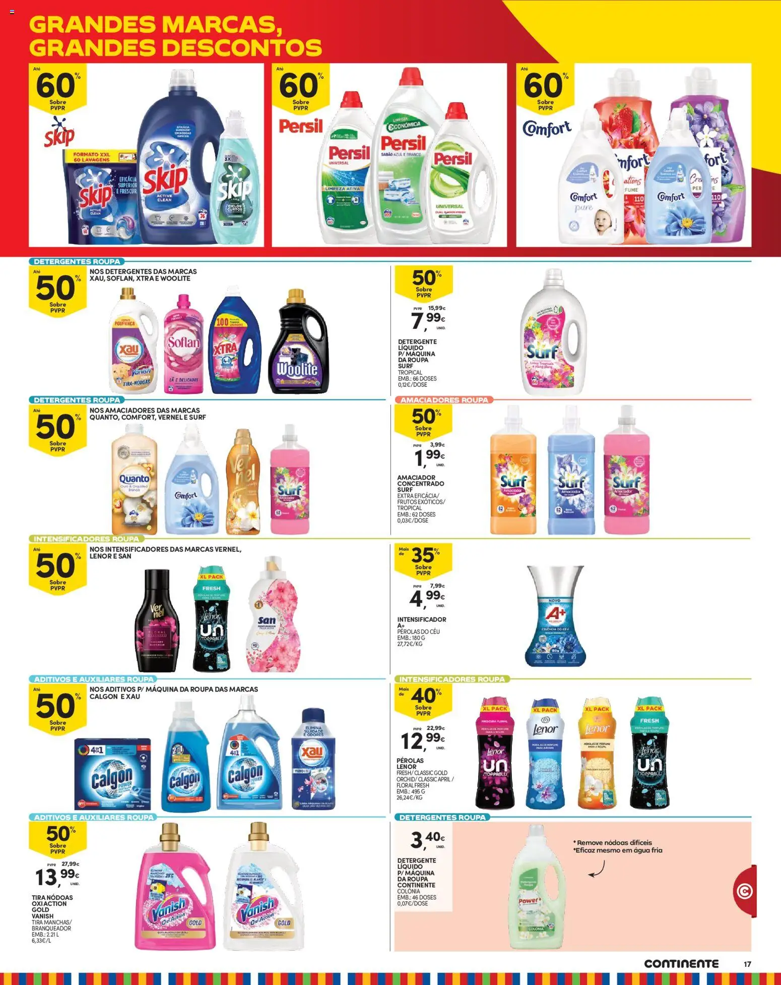 Continente Madeira │ válido de 18/08/2026 | Página: 17 | Produtos: Agua, Sabão, Detergente, Persil