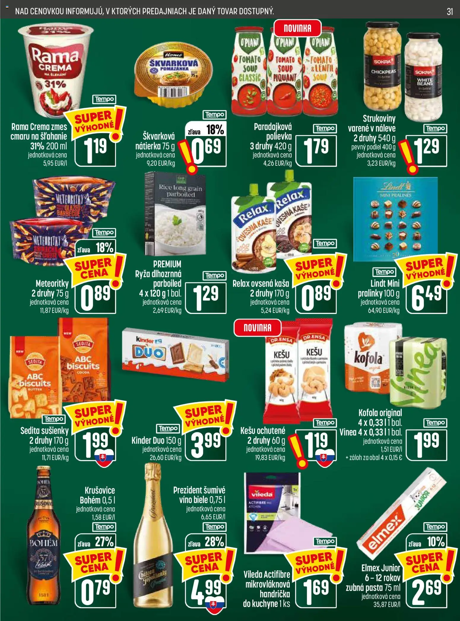 Nové COOP Jednota akcie – leták je platný od 26.08.2026 | Strana: 31