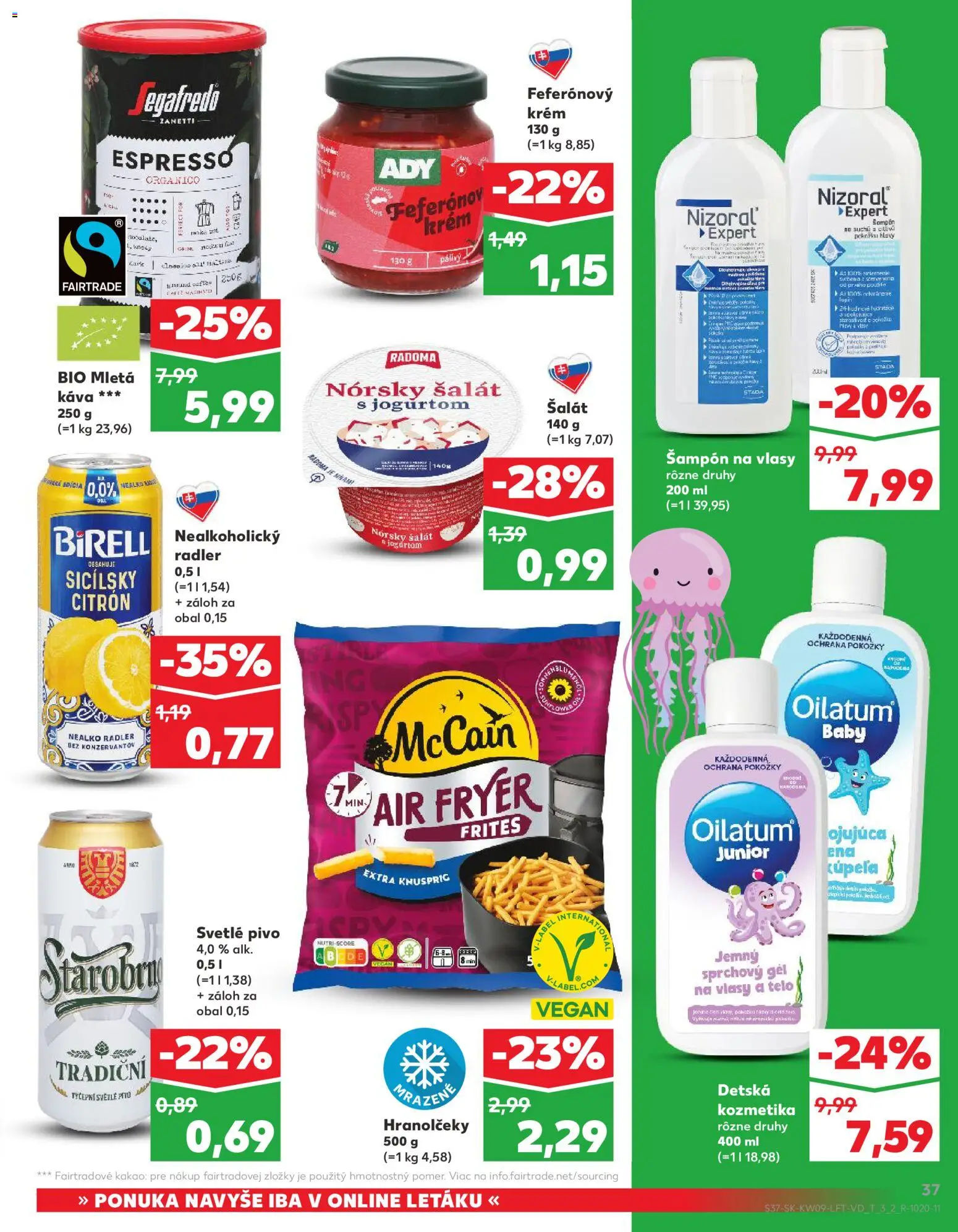 Nové Kaufland akcie – leták je platný od 26.02.2026 | Strana: 37 | Produkty: Pivo, Birell, Radler, Mletá káva