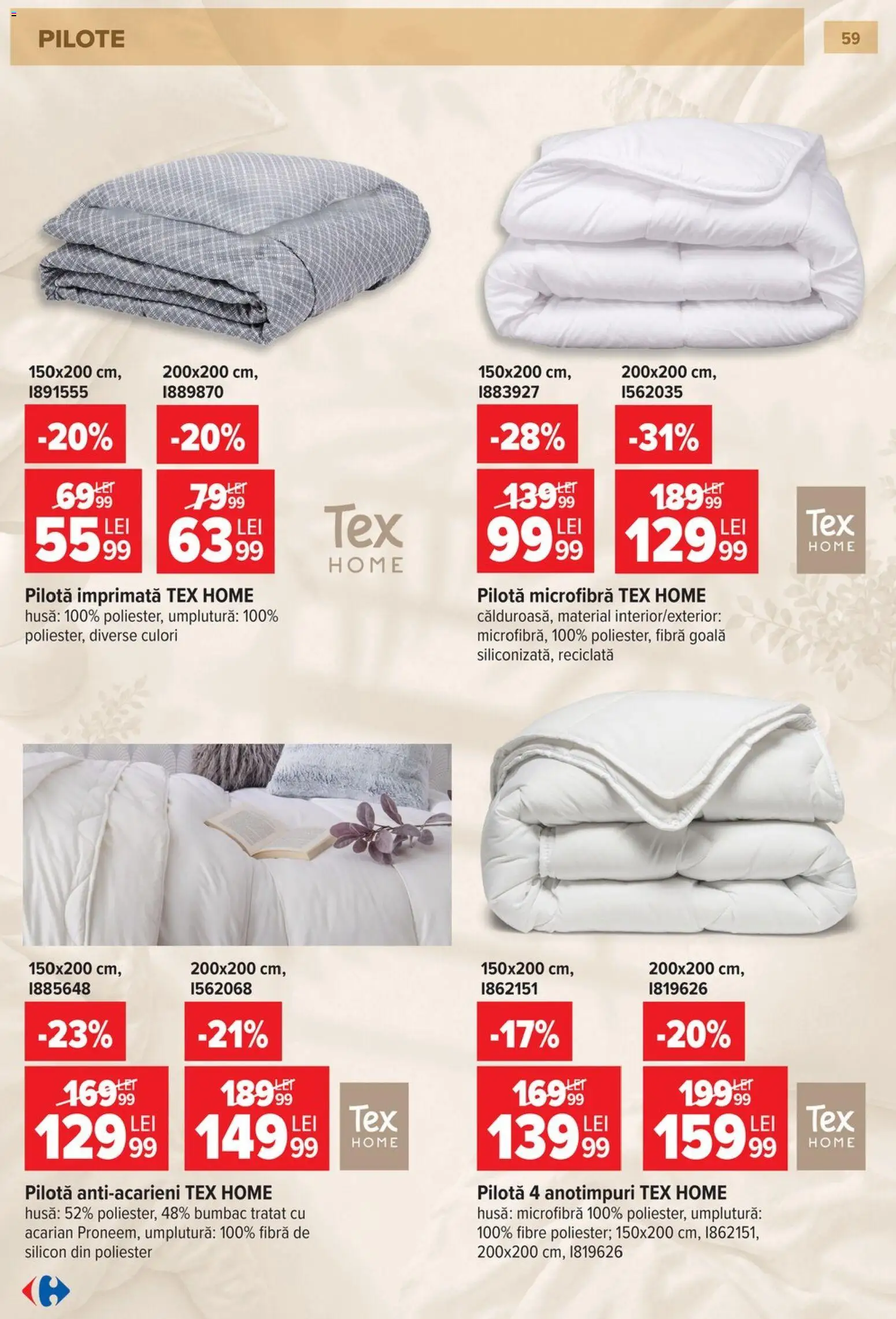 Noul catalog Carrefour – valabil de la 23.09.2026 | Pagină: 60 | Produse: Pilotă, Tex