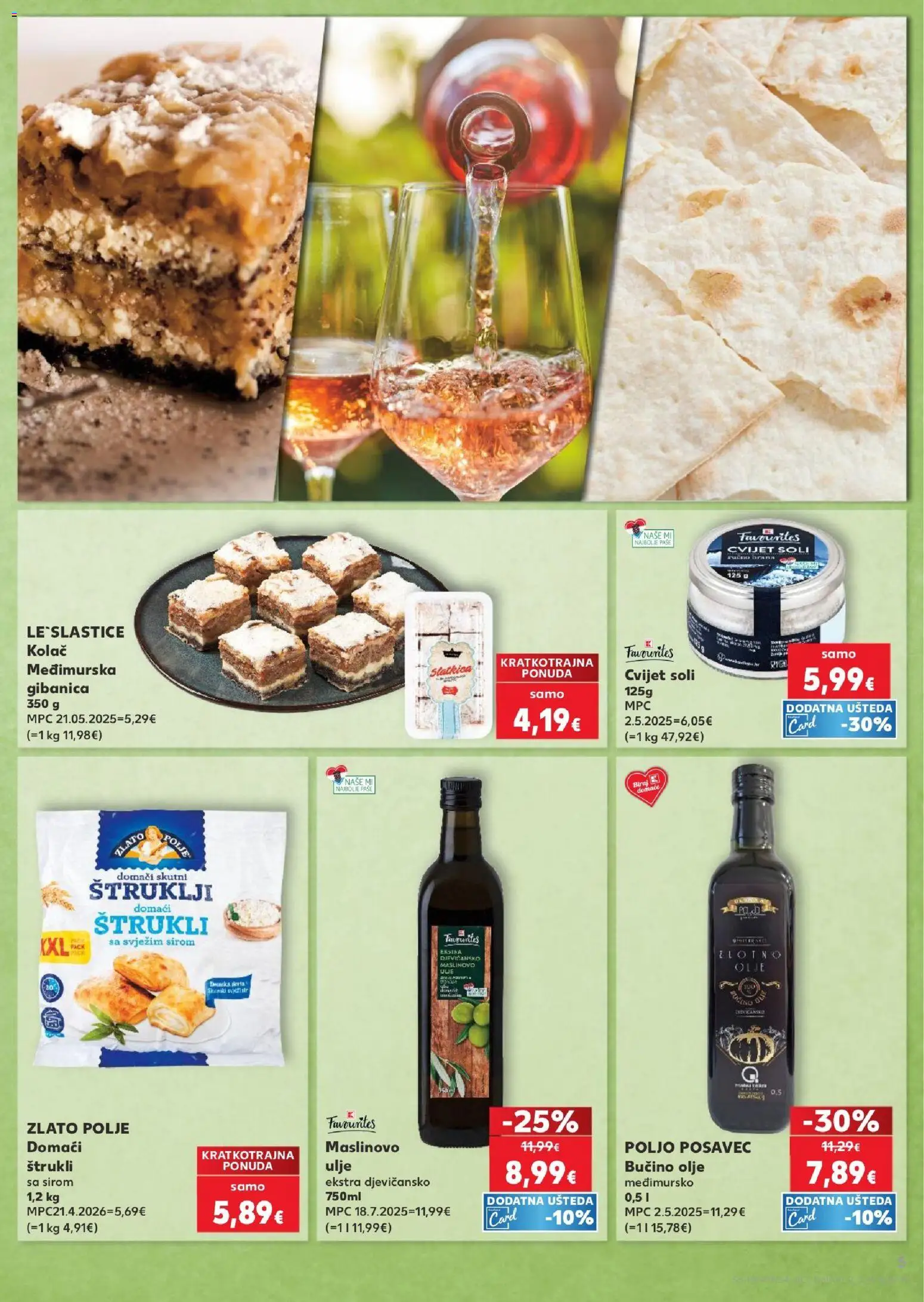 Kaufland katalog | vrijedi od 19.08.2026 | Stranica: 5 | Proizvodi: Ulje, Maslinovo ulje, Kolac
