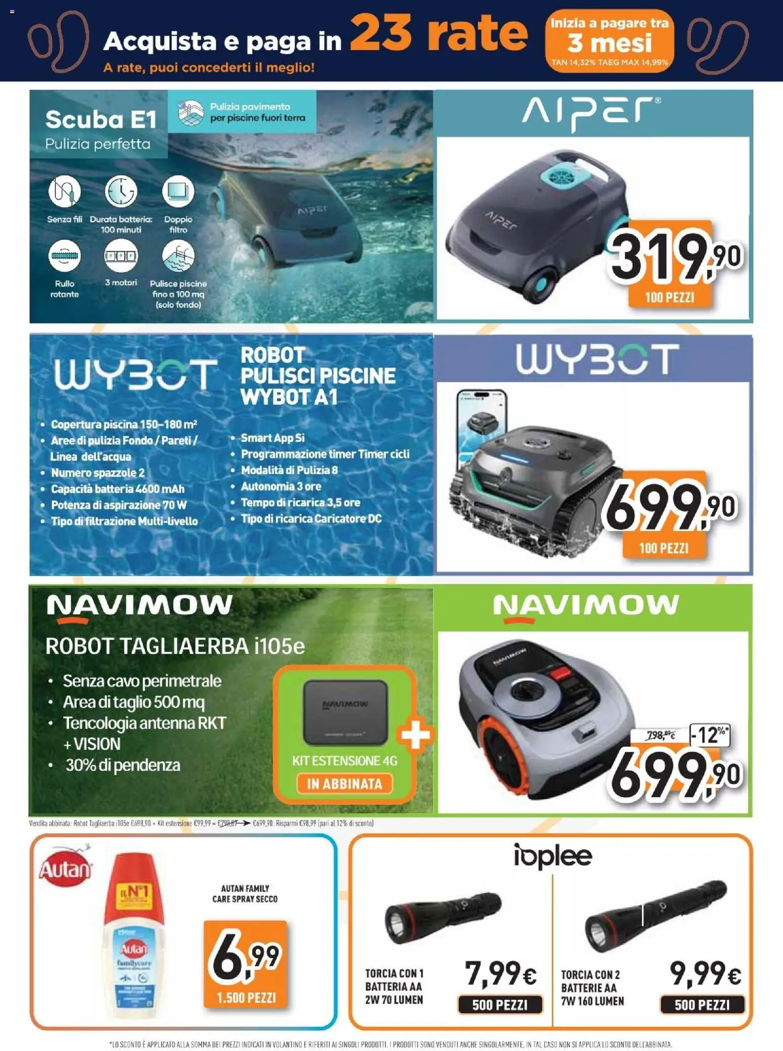 Volantino Unieuro del 11.06.2026 | Pagina: 25 | Prodotti: Piscina, Cavo, Robot, Batteria