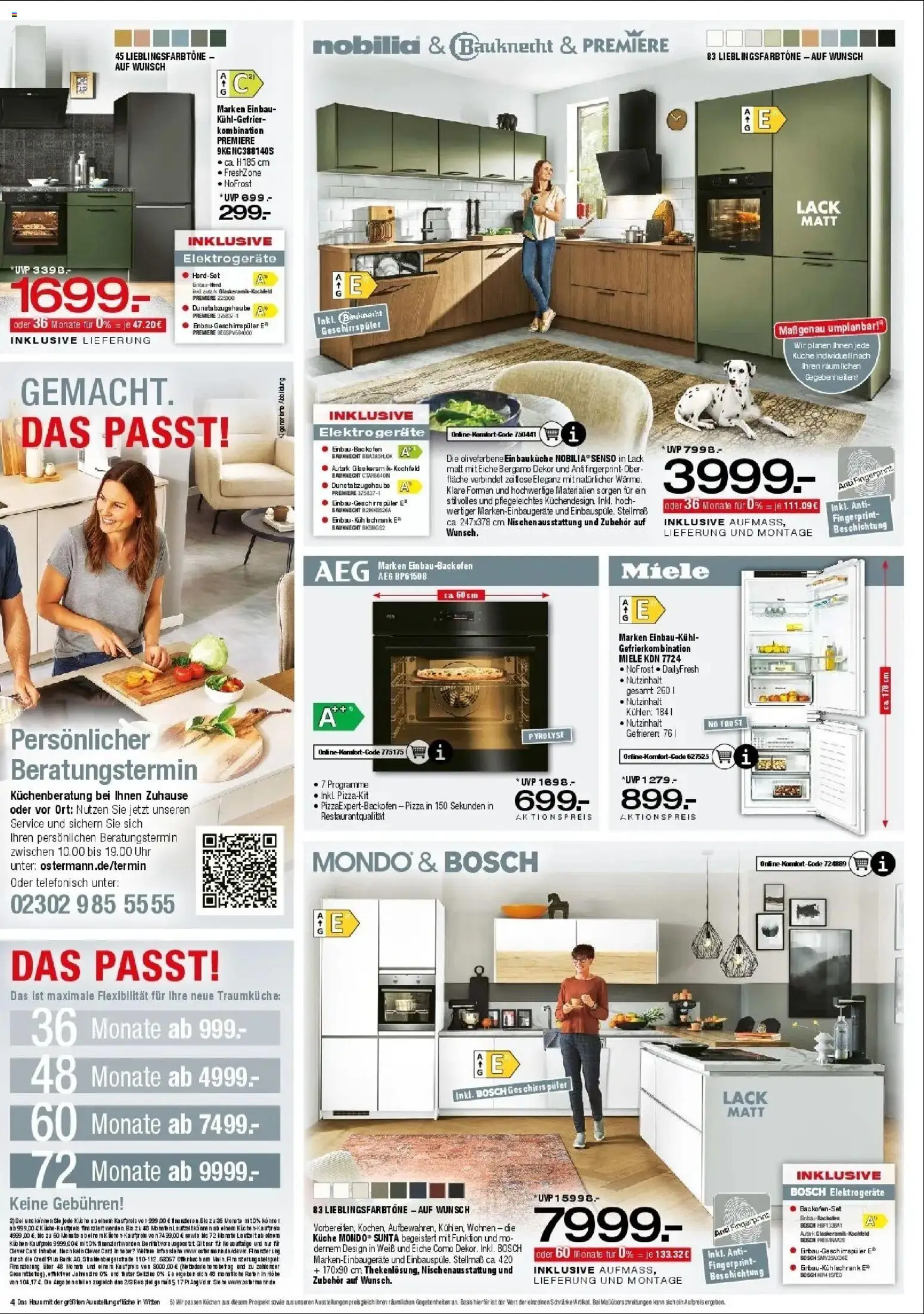 Ostermann - Möbel Ostermann: Neue Möbel wirken Wunder. (ab 29.08.2026) zum Blättern | Seite: 11 | Produkte: AEG, Küche, Pizza, Uhr