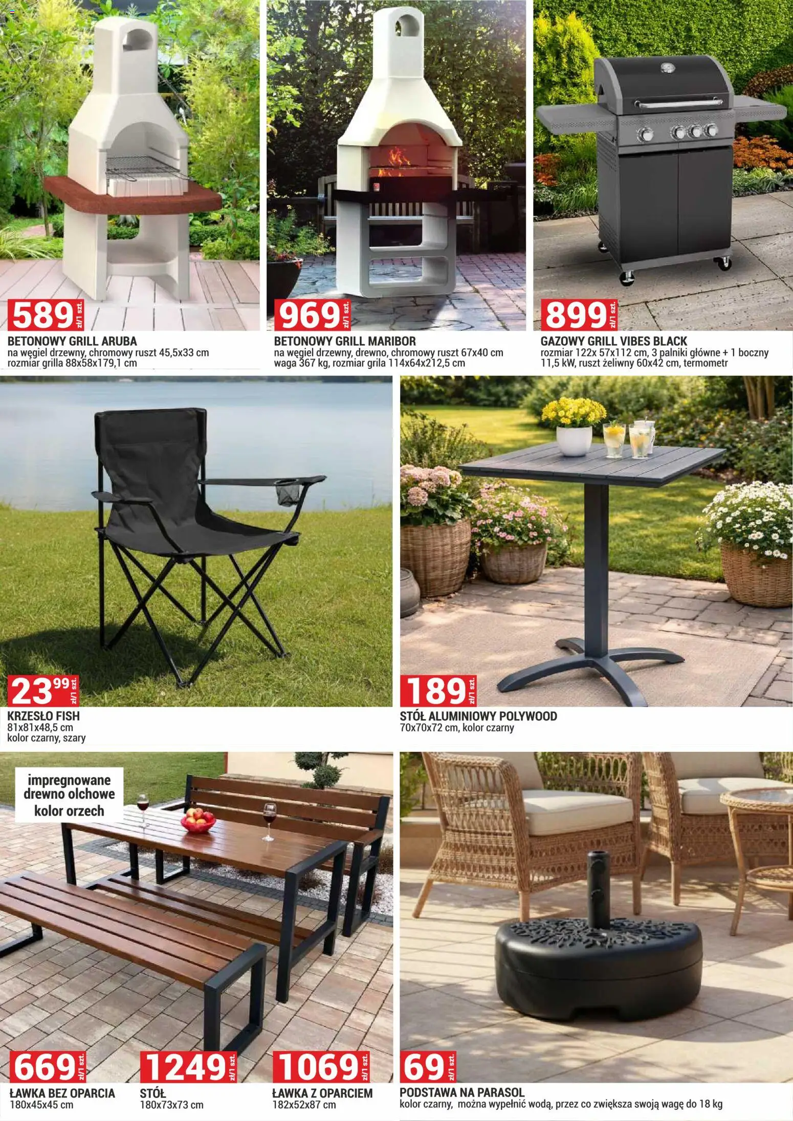 Merkury Market gazetka - Ogród od 01.07.2026 | Strona: 11 | Produkty: Grill, Termometr, Ruszt, Krzesło