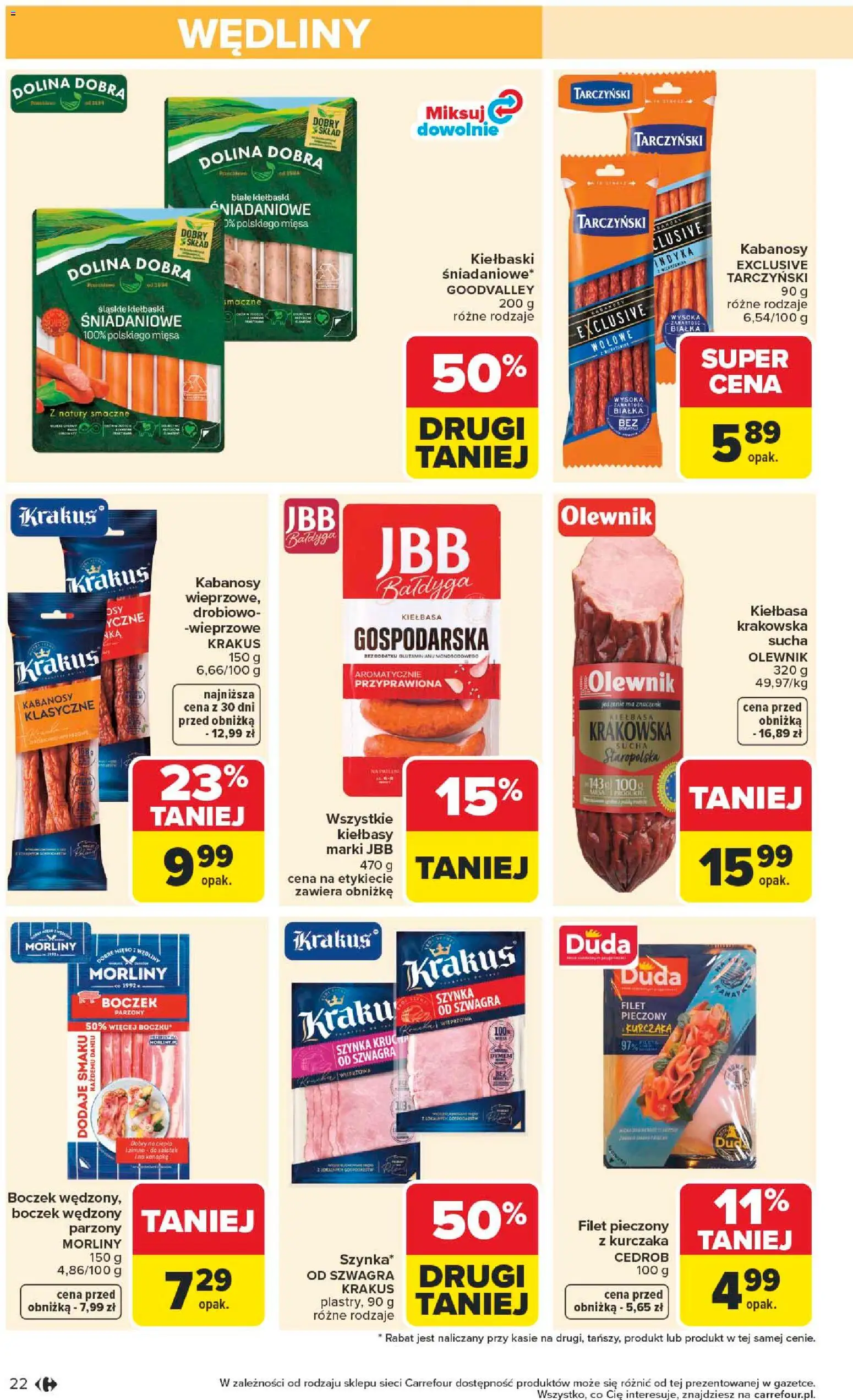 Carrefour gazetka od 25.05.2026 | Strona: 24 | Produkty: Kiełbasa, Kiełbaski, Szynka, Wędliny
