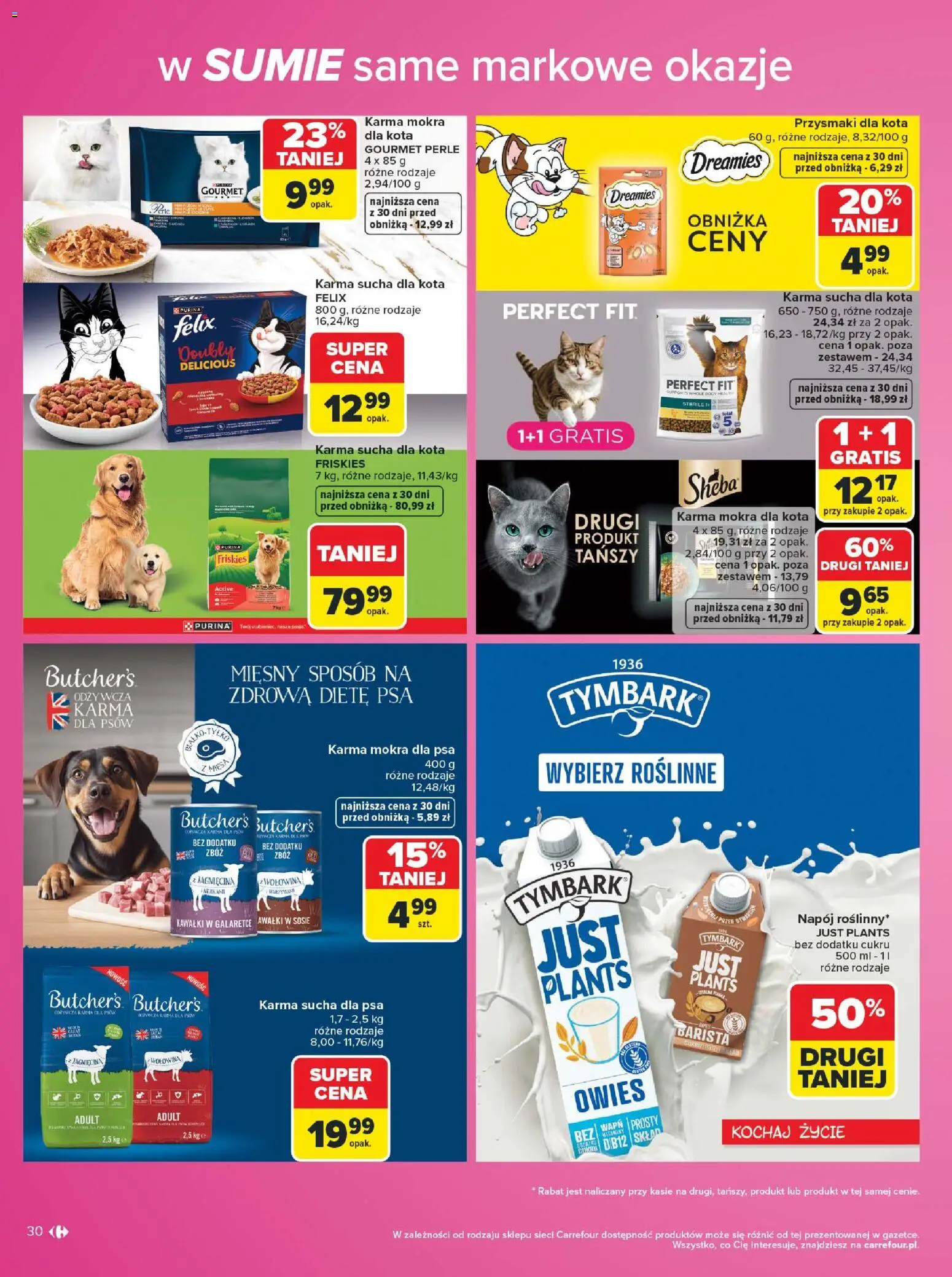 Carrefour gazetka - Same markowe okazje od 03.08.2026 | Strona: 30 | Produkty: Przysmaki dla kota, Jagnięcina, Body, Wołowina
