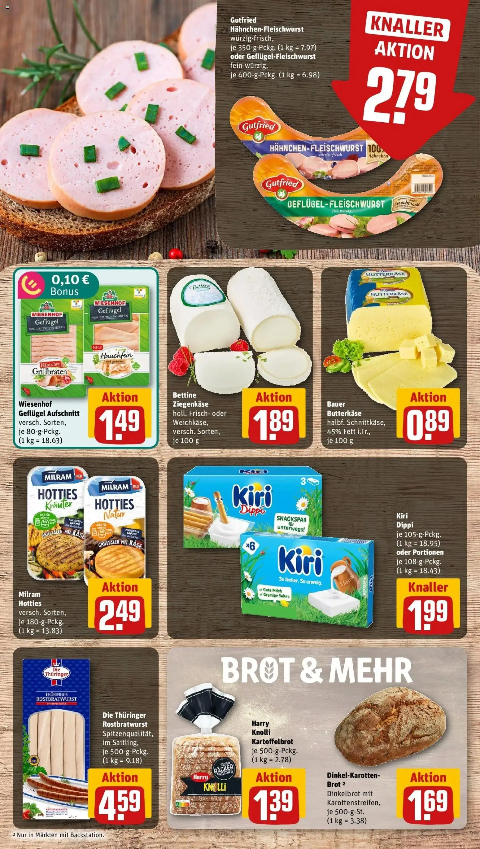 REWE Prospekt ab 03.08.2026 zum Blättern » Angebote | Seite: 9 | Produkte: Hahnchen, Milch, Käse, Ziegenkäse