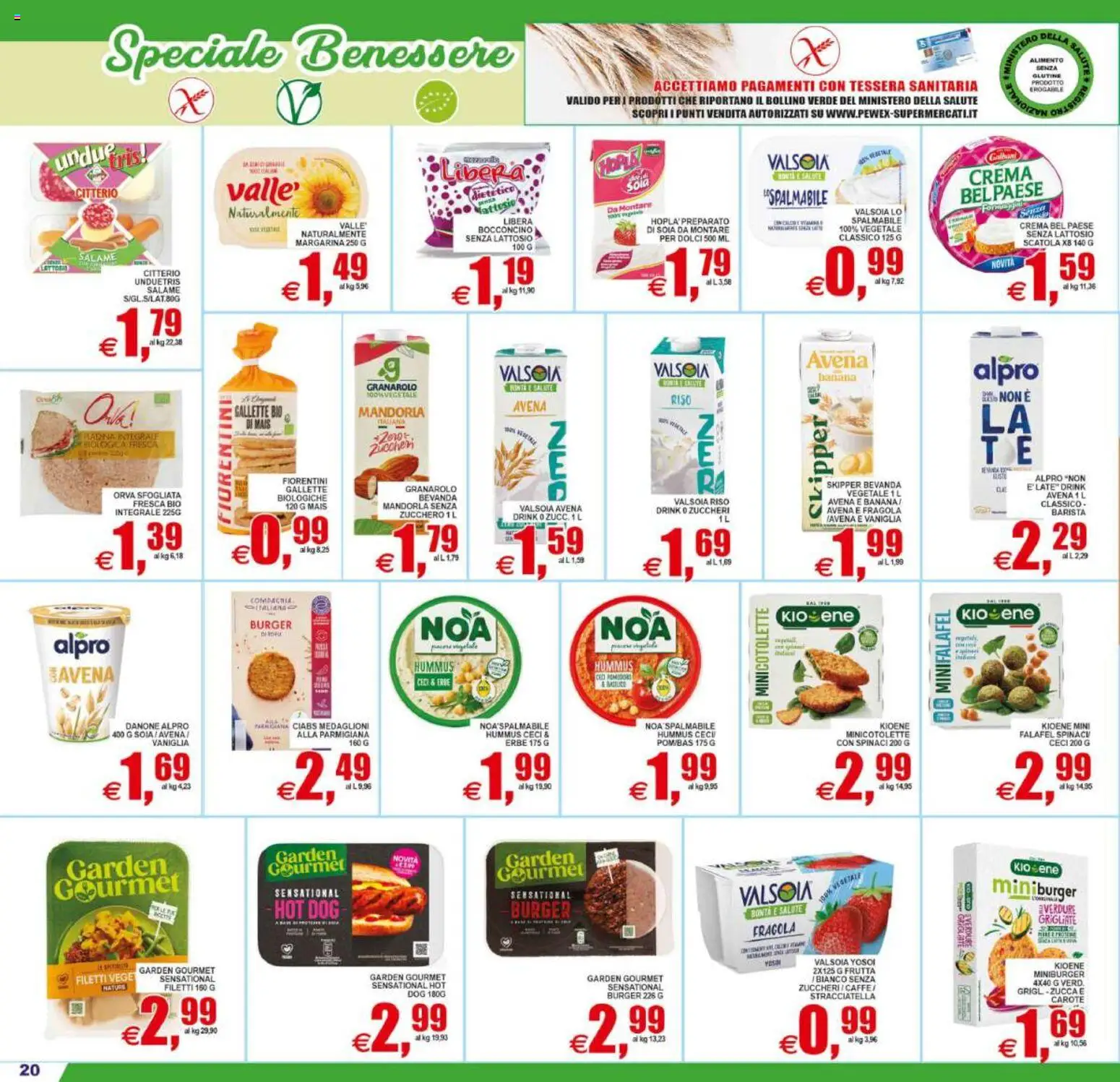 Volantino Pewex del 31/07/2026 | Pagina: 20 | Prodotti: Salame, Riso, Ceci, Zucca