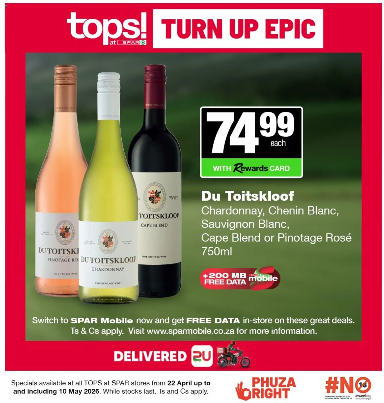 New Tops at Spar catalogue – valid from 22.04.2026 | Page: 12 | Products: Data, Wine, Switch