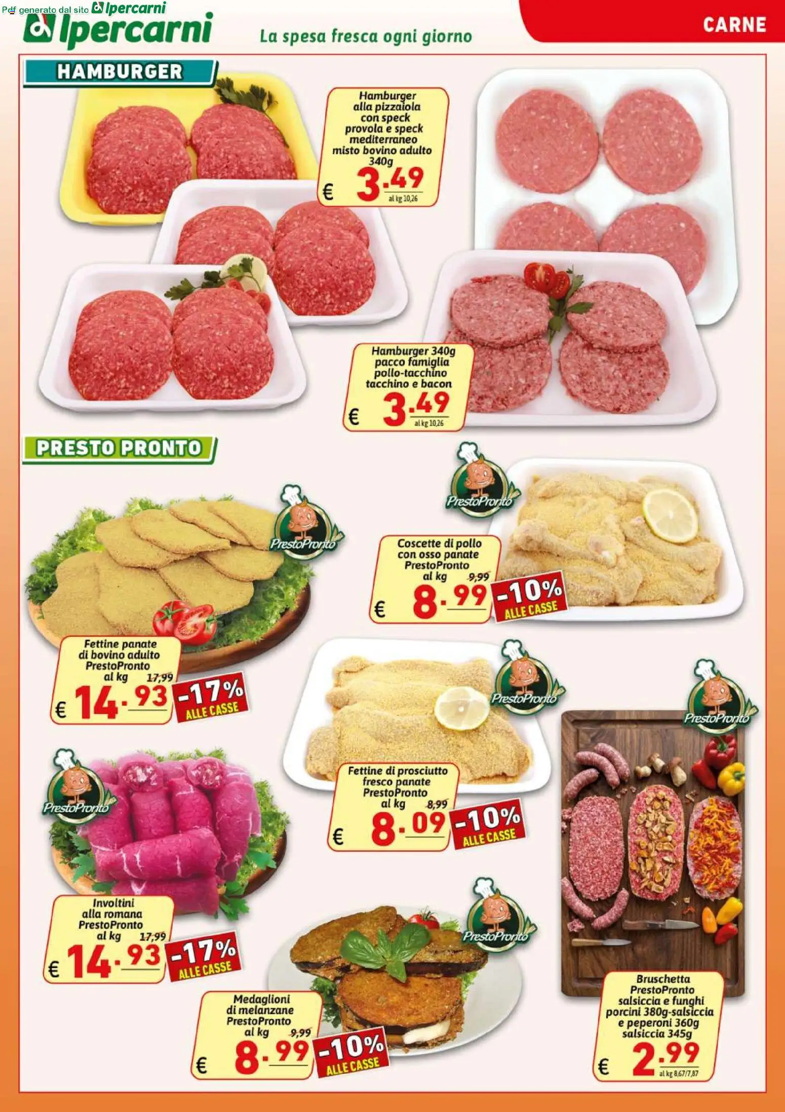 Volantino Ipercarni del 12/08/2026 | Pagina: 3 | Prodotti: Pollo, Peperoni, Tacchino, Melanzane