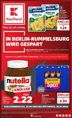 Kaufland Prospekt Ahrensfelde ab 24.09.2026 gültig