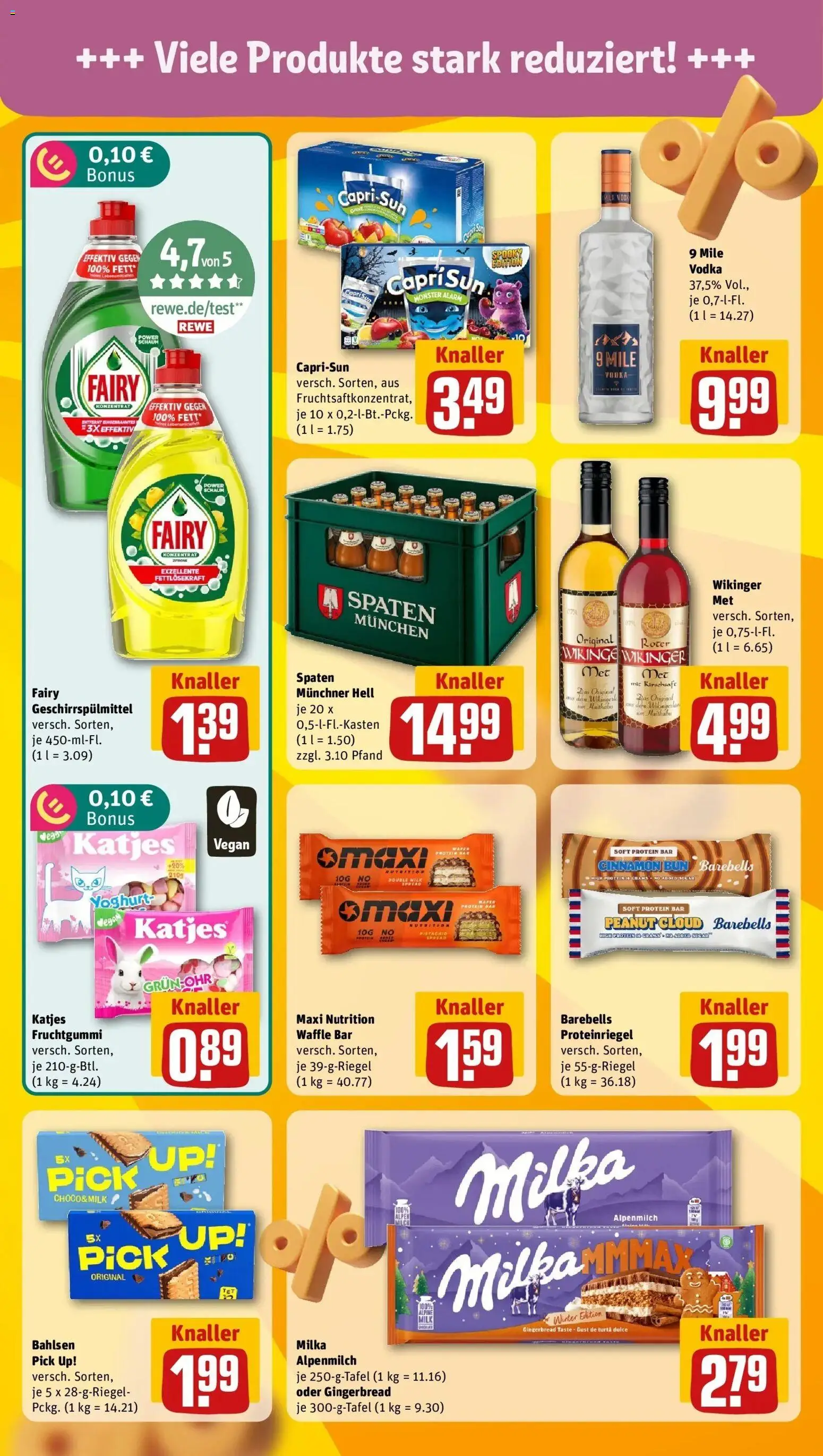 REWE Prospekt ab 19.10.2026 zum Blättern » Angebote | Seite: 5 | Produkte: Katjes, Monster, Geschirrspülmittel, Vodka