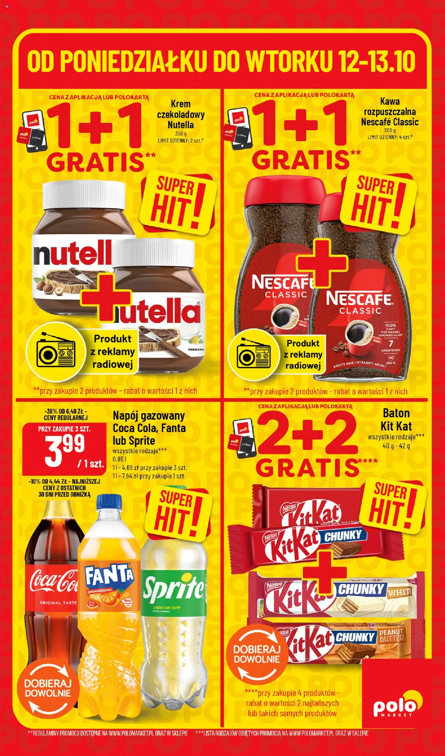 Nowa POLOmarket gazetka od jutra 12.10.2026 | Strona: 5 | Produkty: Sprite, Baton, Kawa, Krem