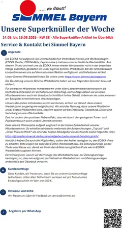 Simmel Bayern ab 14.09.2026 gültig