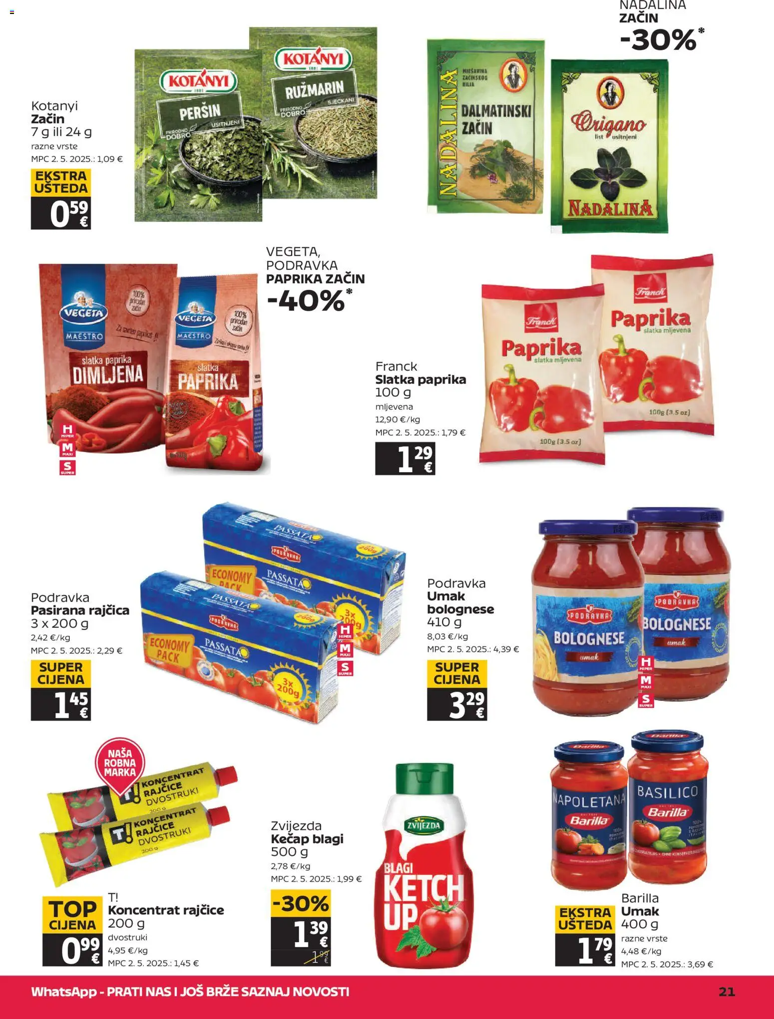 Tommy katalog | vrijedi od 06.08.2026 | Stranica: 21 | Proizvodi: Pasirana rajčica, Umak, Rajčica, Barilla