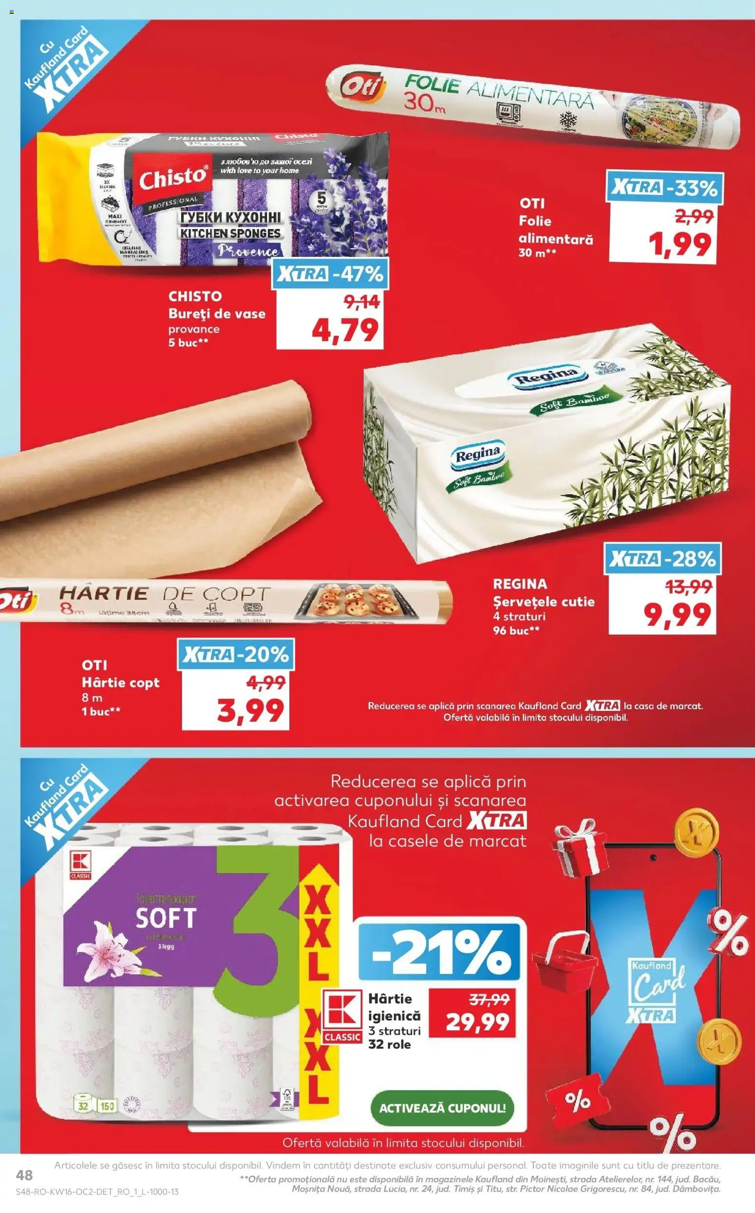 Noul catalog Kaufland – valabil de la 15.04.2026 | Pagină: 48 | Produse: Role, Cutie, Yaşlı Köpek Konservesi