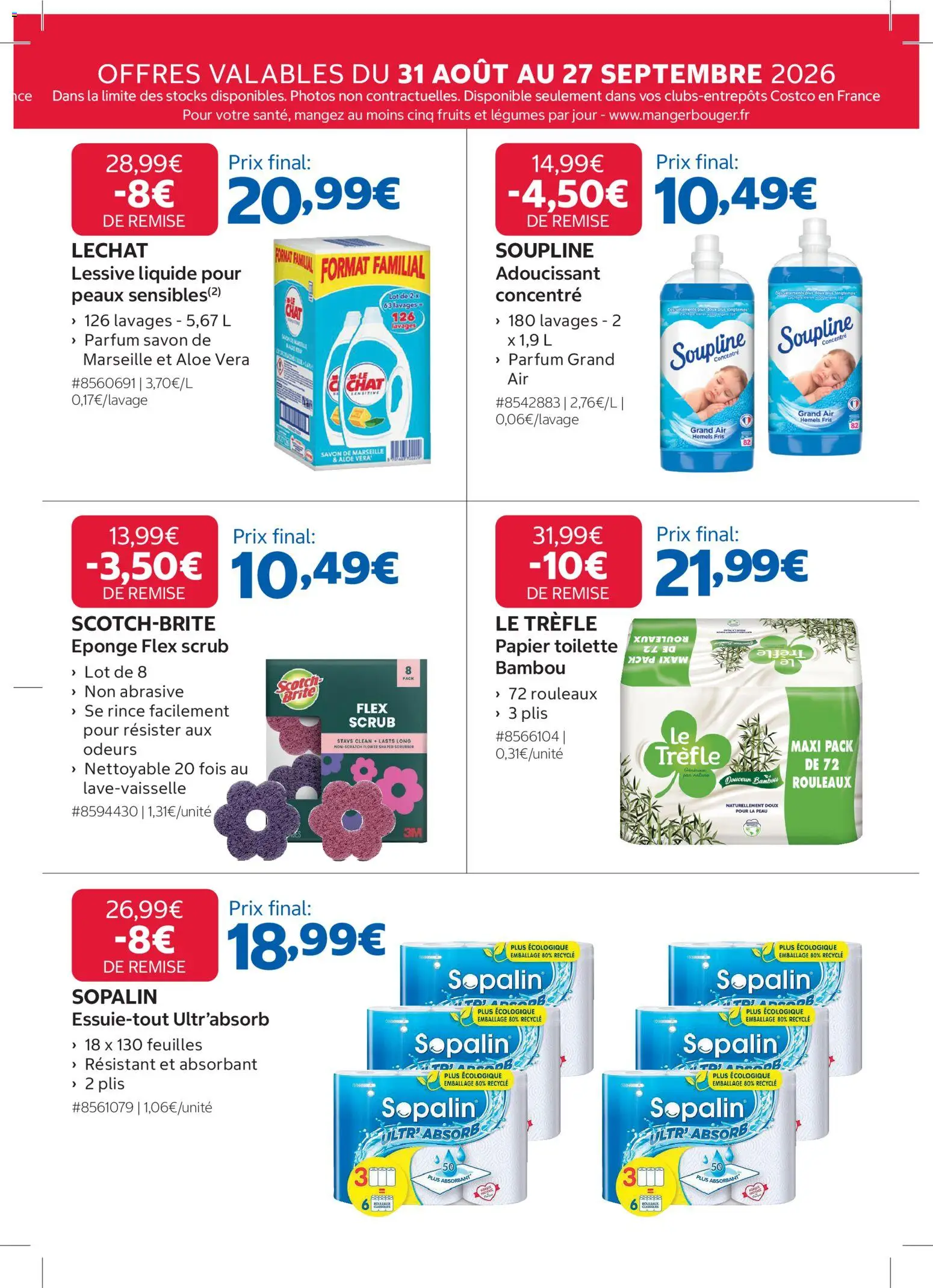 {H1} | Page: 19 | Produits: Savon de marseille, Papier toilette, Aloe vera, Bambou