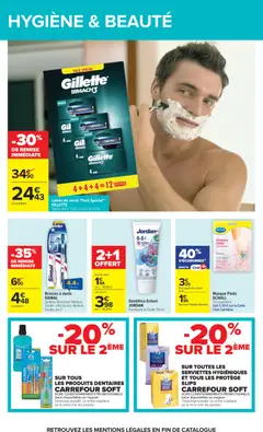 Carrefour - Prévisualisation de Carrefour catalogue valide à partir de 24/08/2026 | Page: 65 | Produits: Gillette Mach 3, Masque, Dentifrice, Hygiène