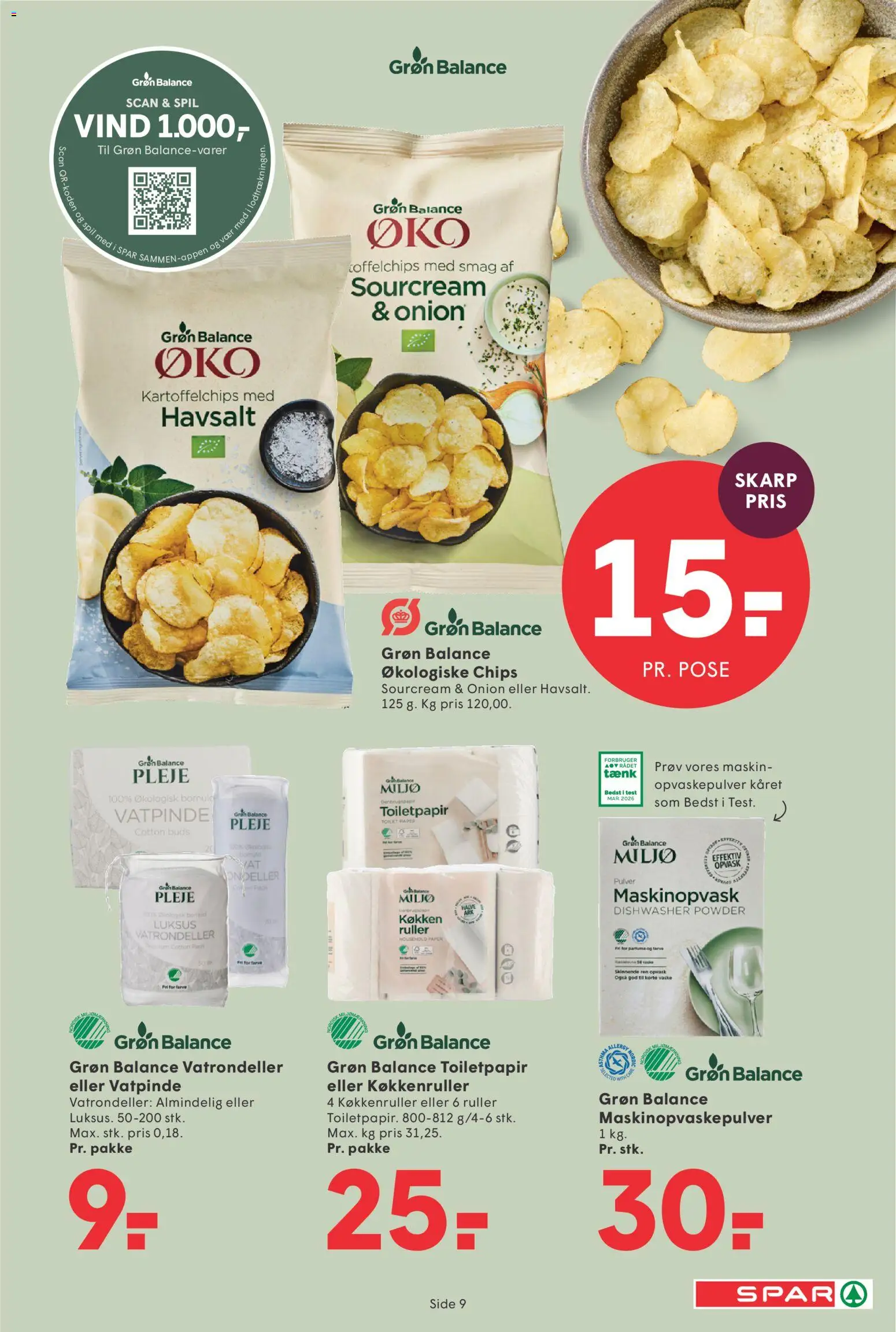Spar tilbudsavis – gyldig fra 24/07/2026 | Side: 10 | Produkter: Chips, Toilet, Søm, Spil