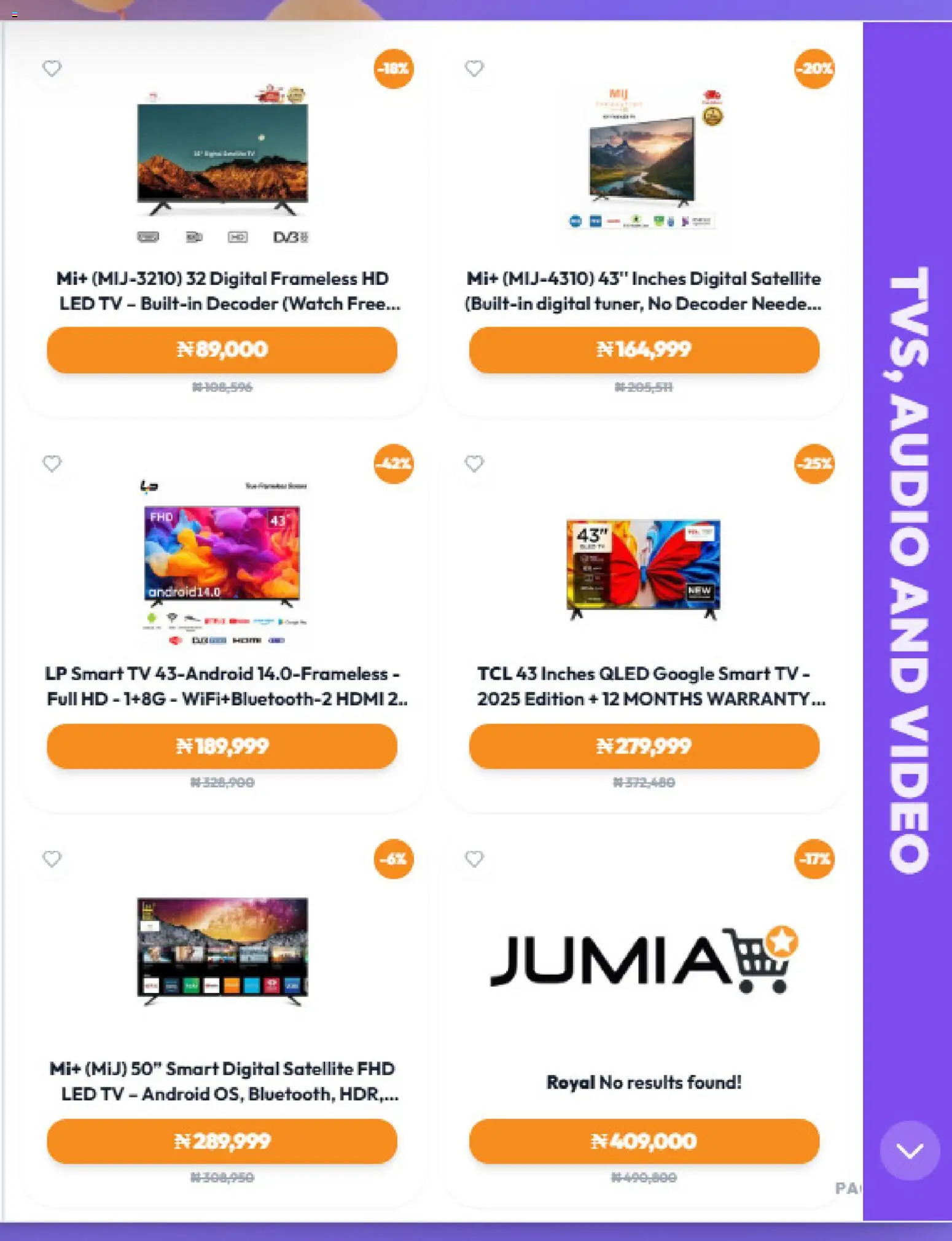 Jumia Catalogue valid from 08/09/2026 | Page: 19 | Products: Tv, Watch, Satellite, Audio