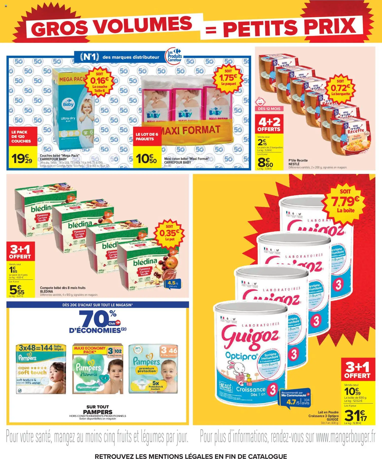 {H1} | Page: 23 | Produits: Couches, Cerises, Guigoz, Pommes