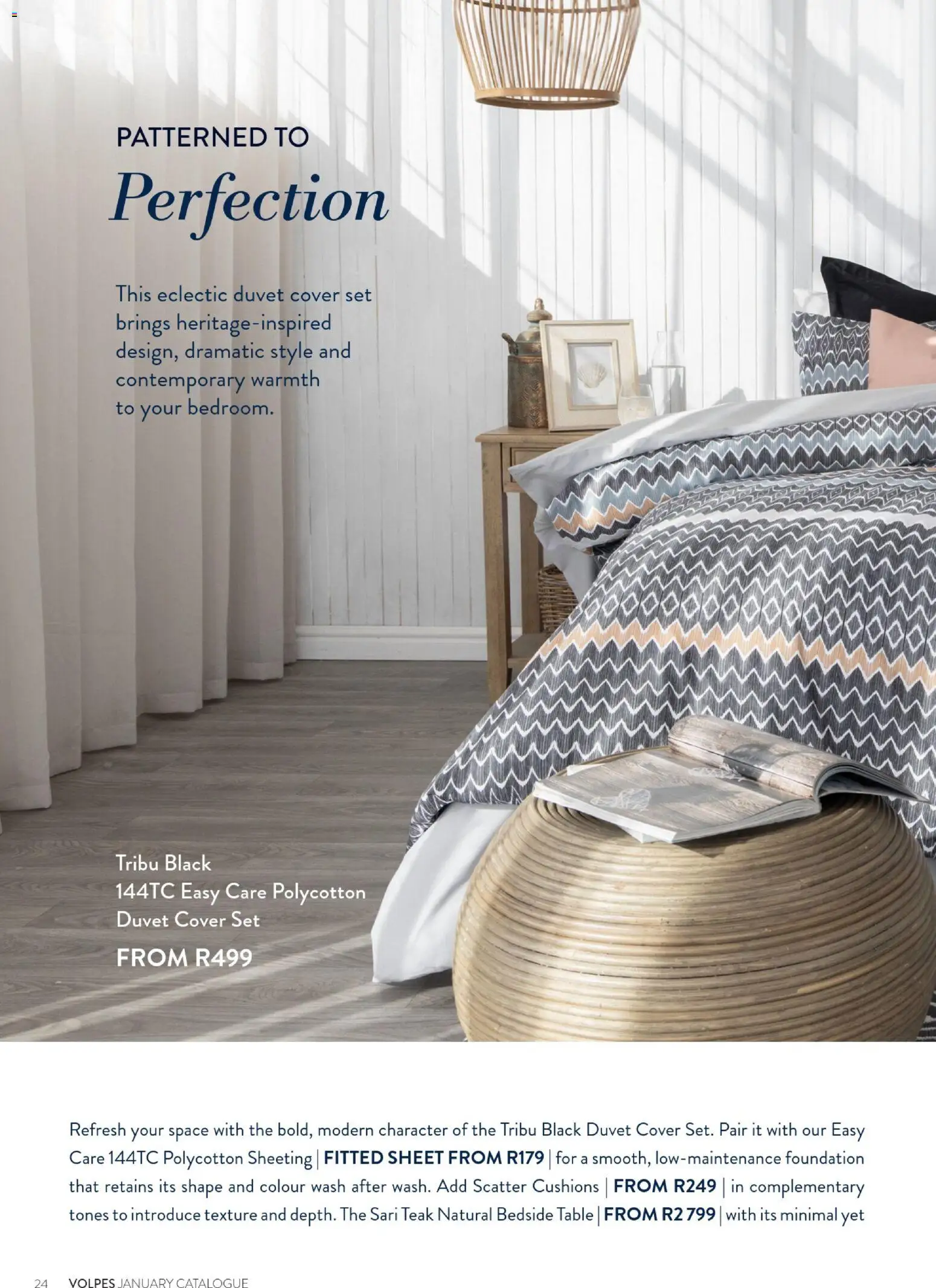 New Volpes catalogue – valid from 01/01/2026 | Page: 48 | Products: Duvet, Bedside table, Table, Foundation