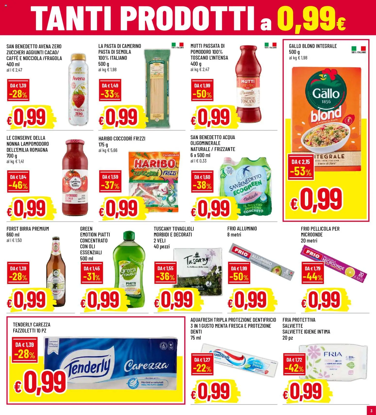 Volantino Galassia del 15/10/2026 | Pagina: 3 | Prodotti: Microonde, Pomodoro, Mutti passata, Menta