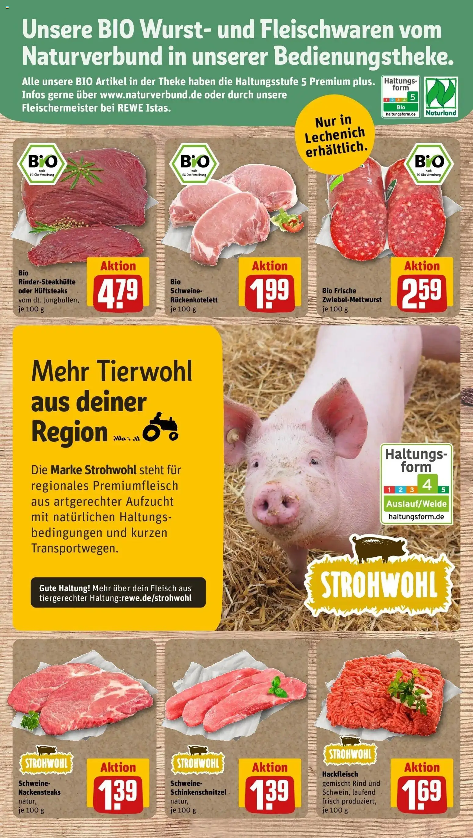 Rewe Prospekt Erftstadt / Lechenich – gültig ab 08.06.2026 | Seite: 25 | Produkte: Schnitzel, Wurst, Fleisch, Hackfleisch