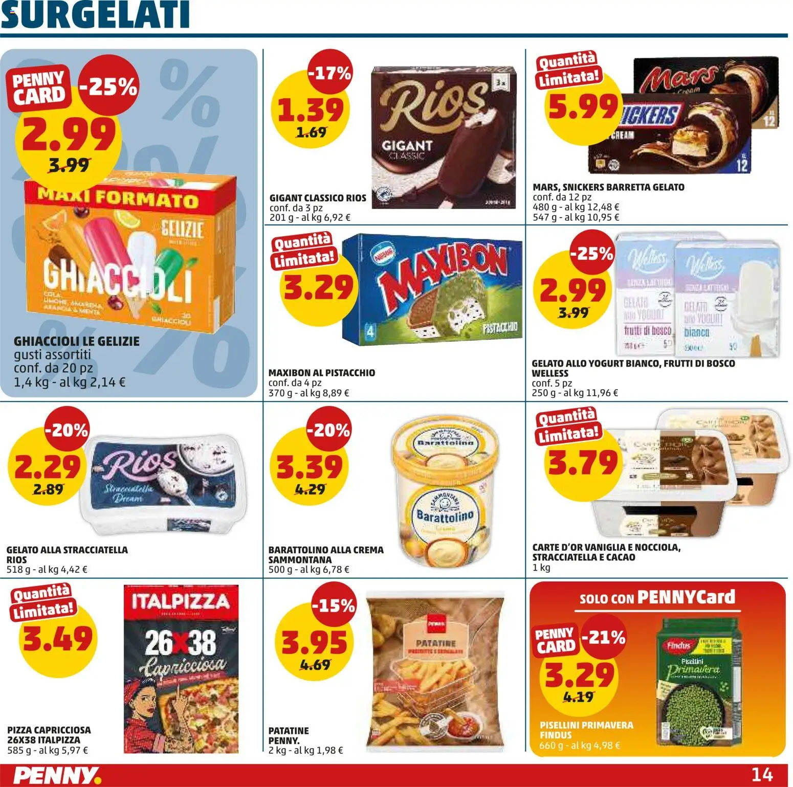 Volantino PENNY del 04.06.2026 | Pagina: 14 | Prodotti: Ghiaccioli, Gelato, Cacao, Stracciatella