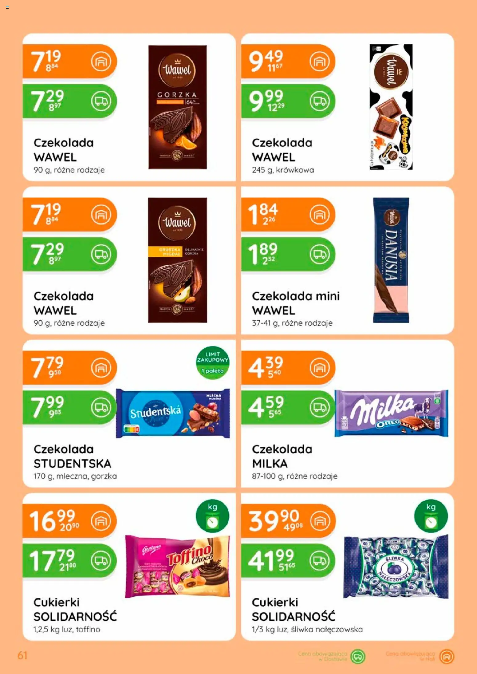 Eurocash gazetka od 17.09.2026 | Strona: 61 | Produkty: Śliwka nałęczowska, Oreo, Milka, Cukierki